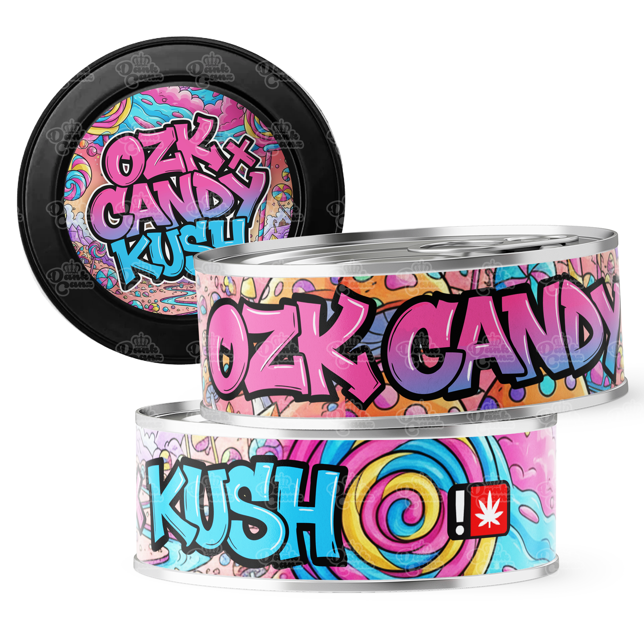 OZK x Kandy Kush 3.5g Self Seal Tins - DC Packaging Custom Cannabis Packaging