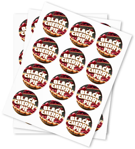 Black Cherry Pie Strain Stickers - DC Packaging Custom Cannabis Packaging