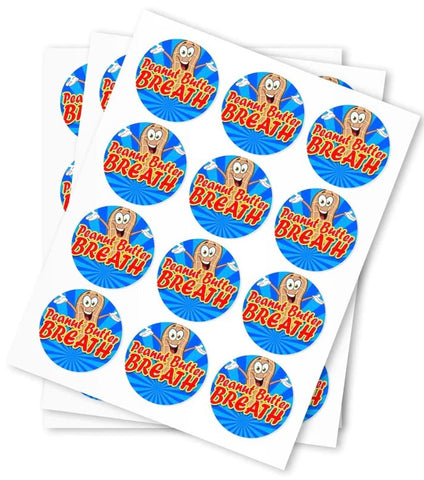 Peanut Butter Breath Strain Stickers - DC Packaging Custom Cannabis Packaging