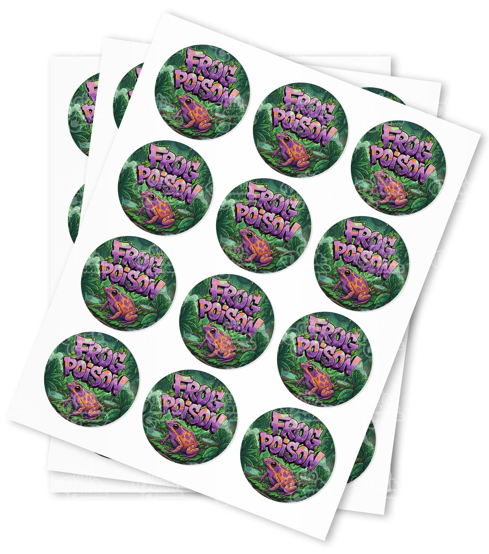 Frog Poison Strain Stickers - DC Packaging Custom Cannabis Packaging