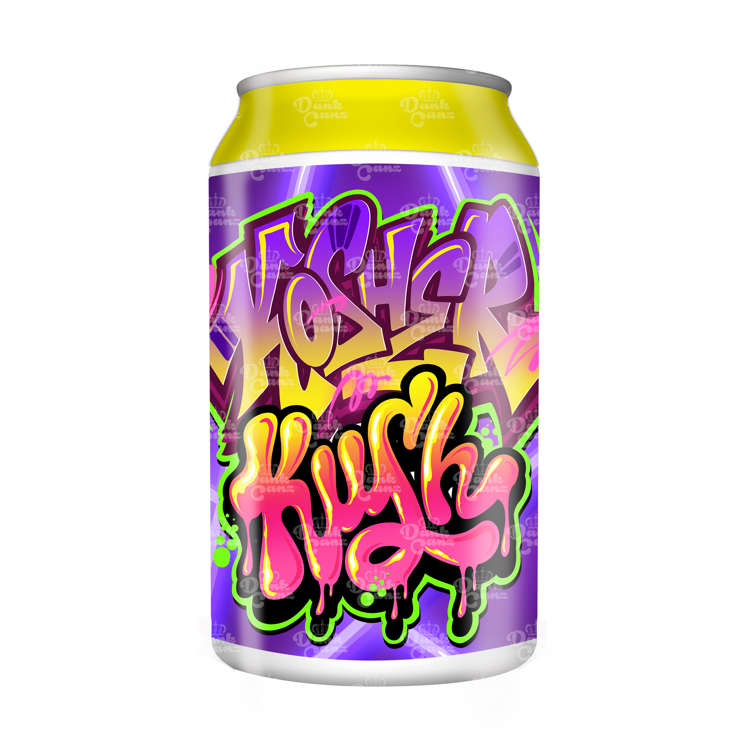 Kosher Kush 3.5g Plastic Soda Cans - DC Packaging Custom Cannabis Packaging