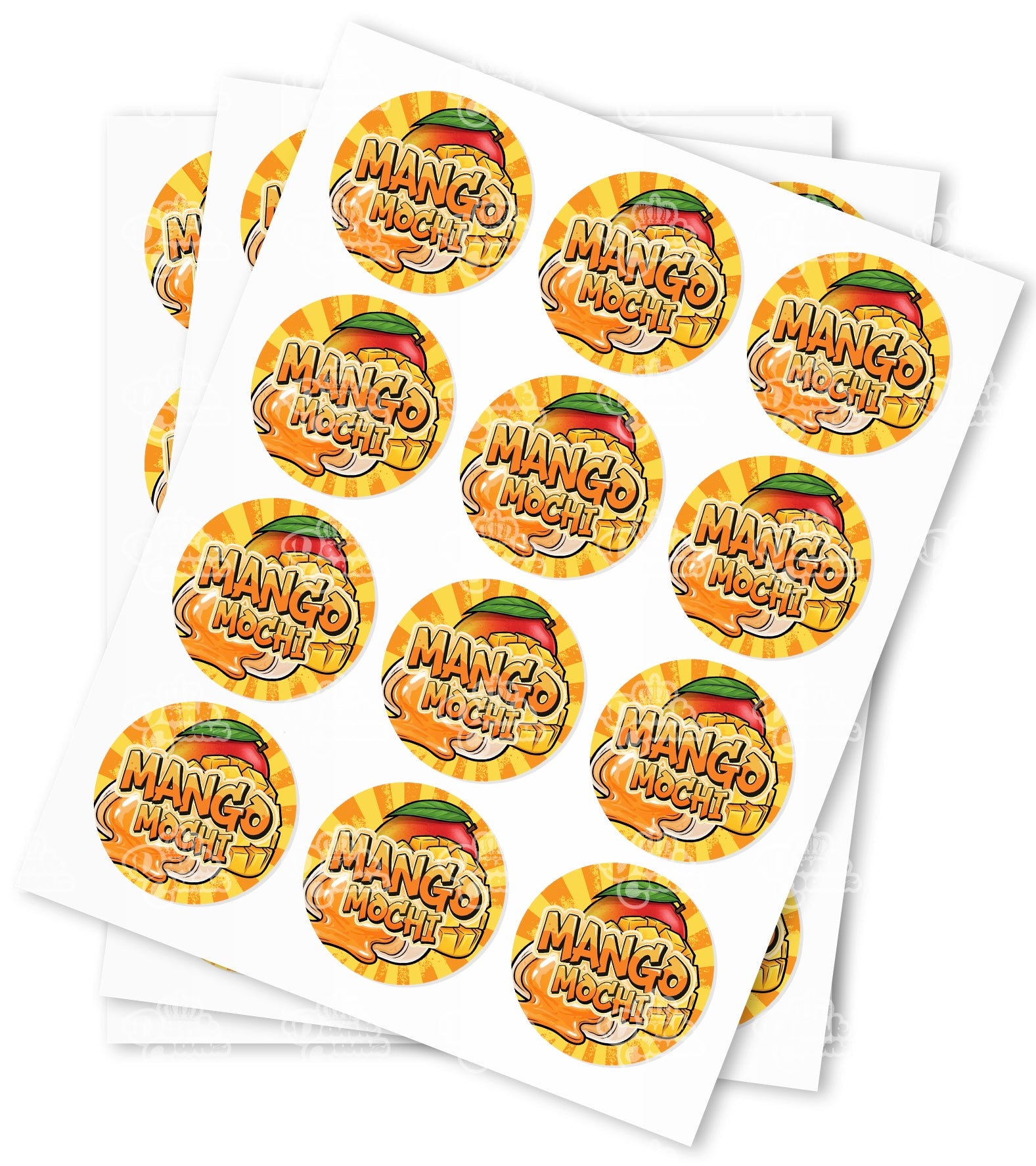 Mango Mochi Strain Stickers - DC Packaging Custom Cannabis Packaging
