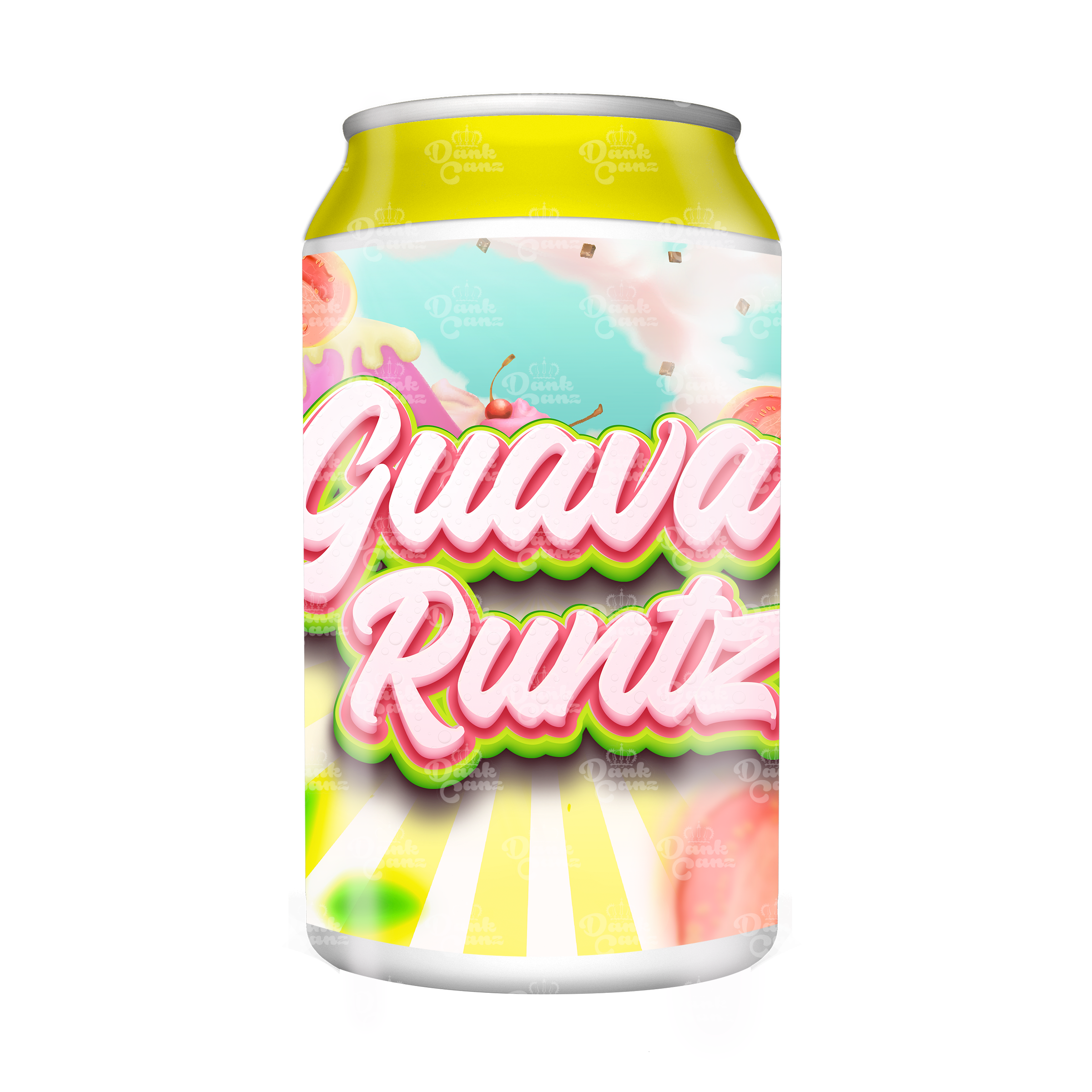 Guava Runtz 3.5g Plastic Soda Cans - DC Packaging Custom Cannabis Packaging