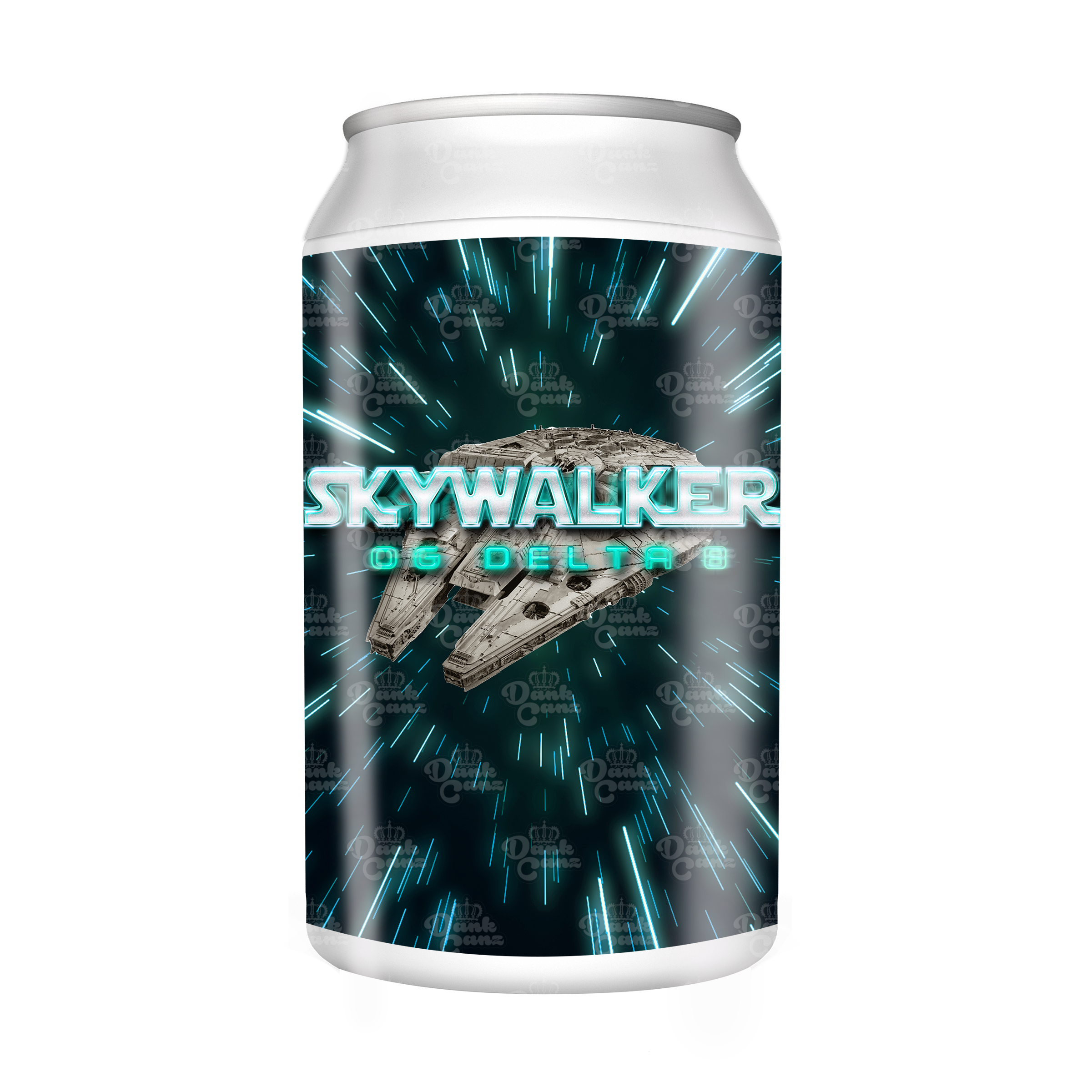 Skywalker OG Delta 8 3.5g Plastic Soda Cans - DC Packaging Custom Cannabis Packaging