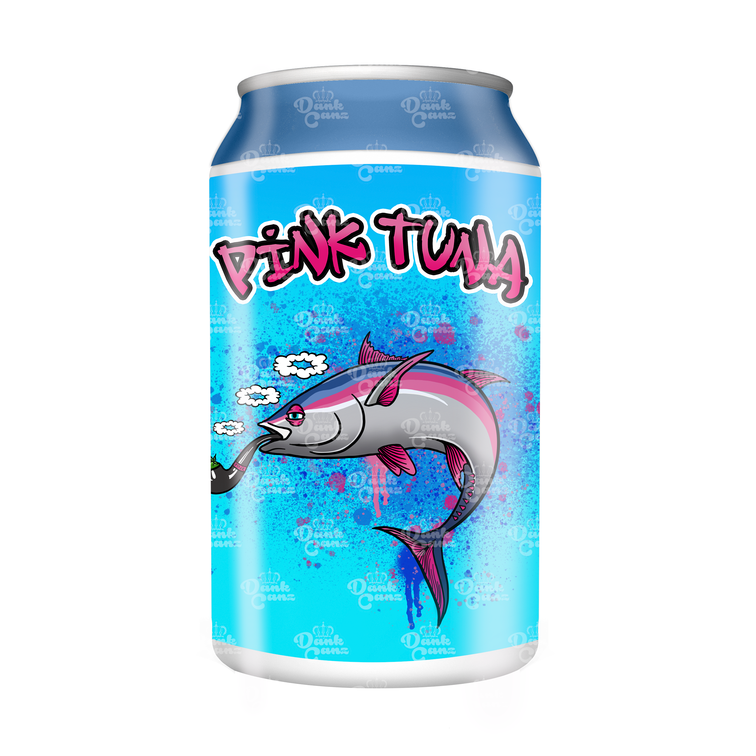 Pink Tuna 3.5g Plastic Soda Cans - DC Packaging Custom Cannabis Packaging