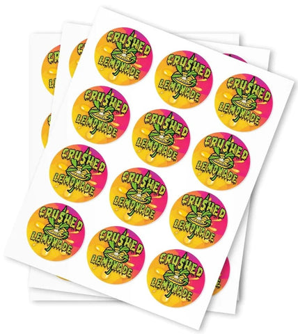 Crushed Lemonade Stickers - DC Packaging Custom Cannabis Packaging