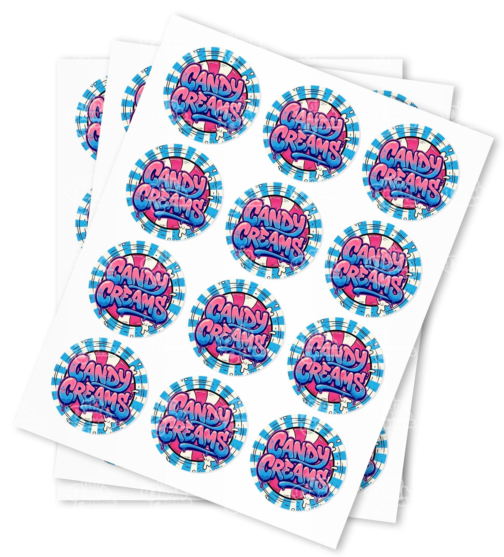 Candy Creams Strain Stickers - DC Packaging Custom Cannabis Packaging