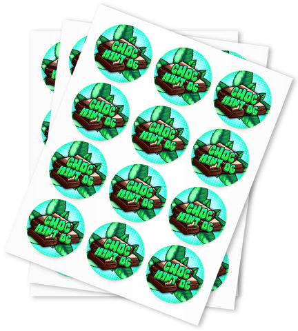 Choc Mint OG Strain Stickers - DC Packaging Custom Cannabis Packaging