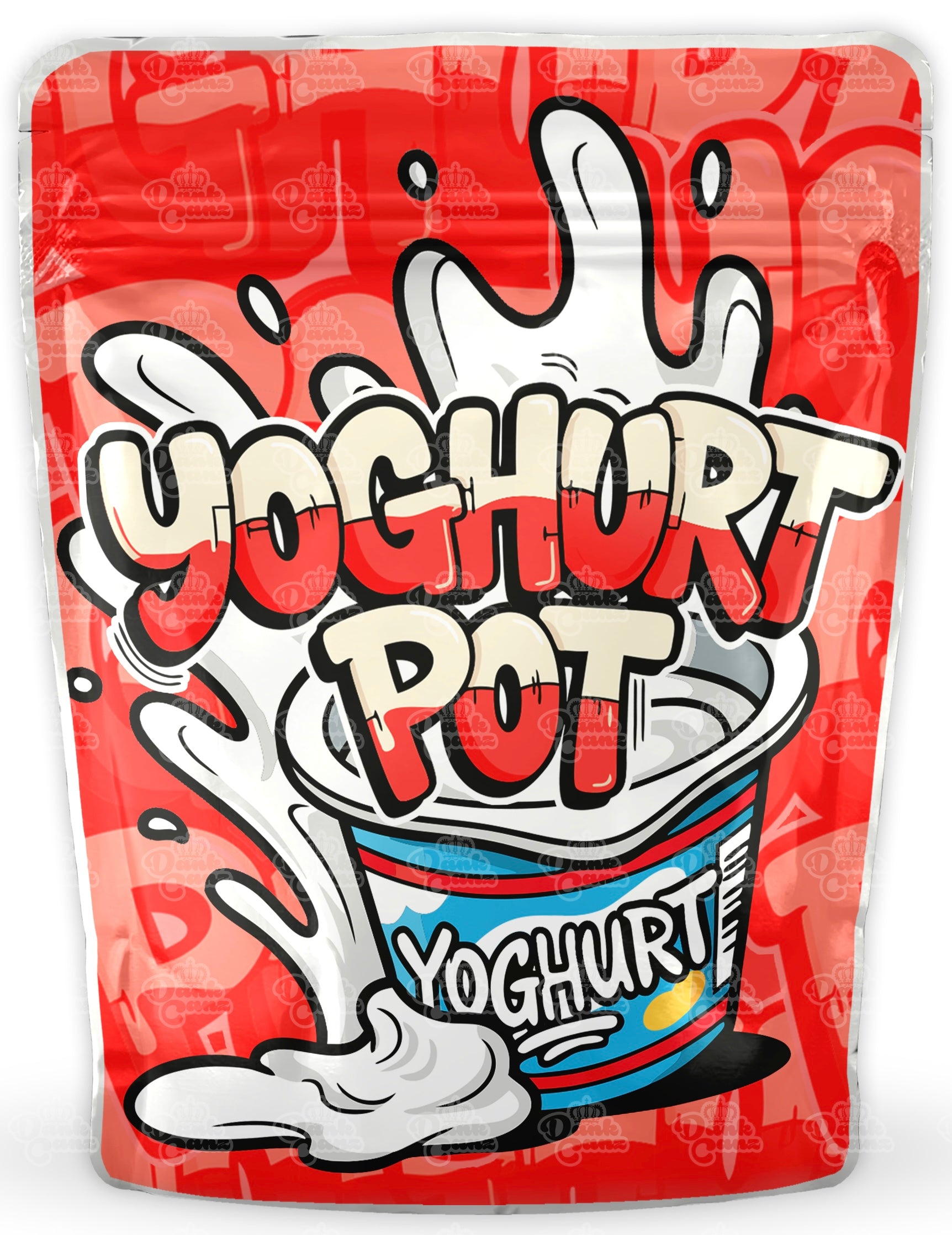 Yoghurt Pot Mylar Bags - DC Packaging Custom Cannabis Packaging