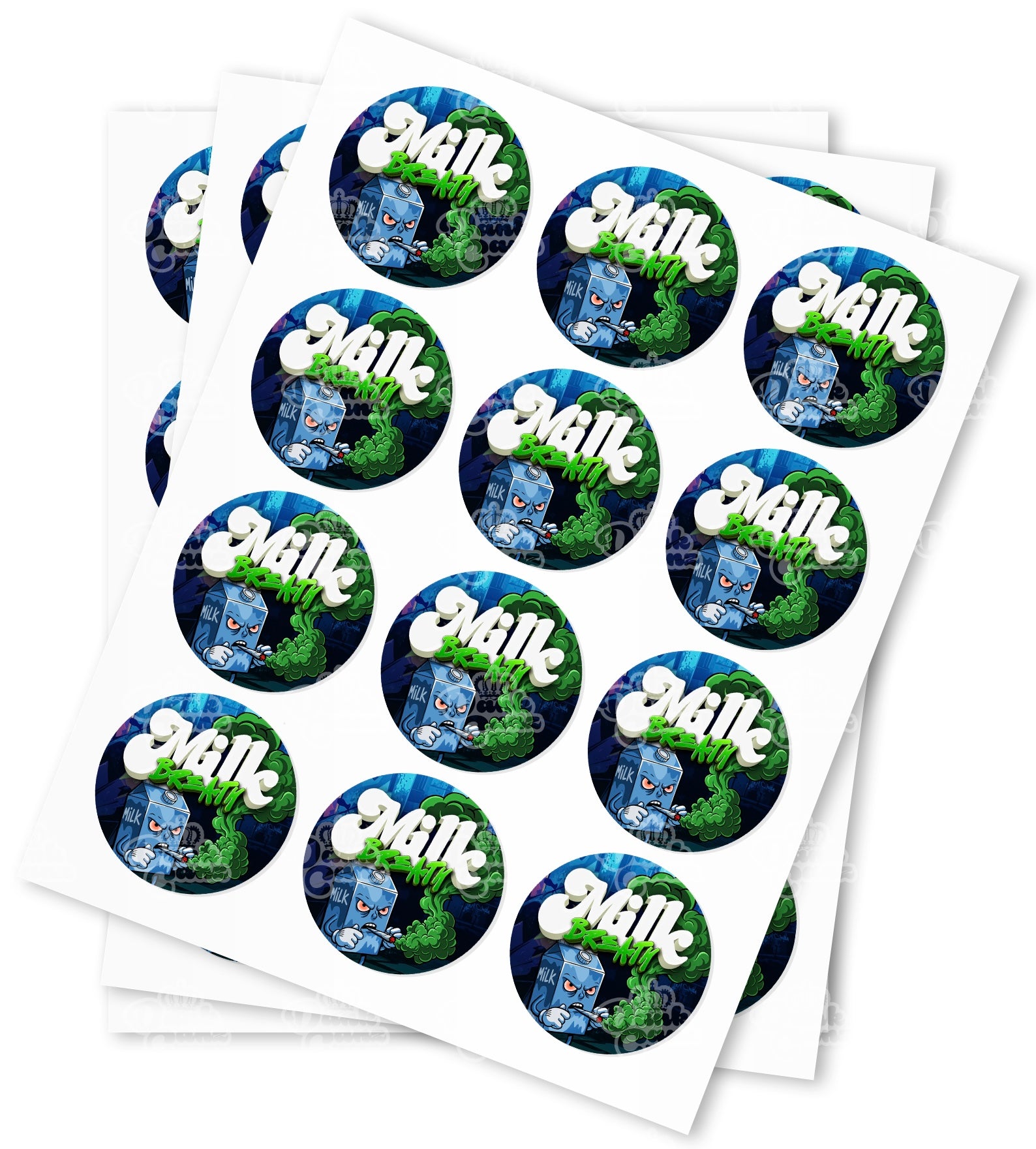 Milk Breath Strain Stickers - DC Packaging Custom Cannabis Packaging