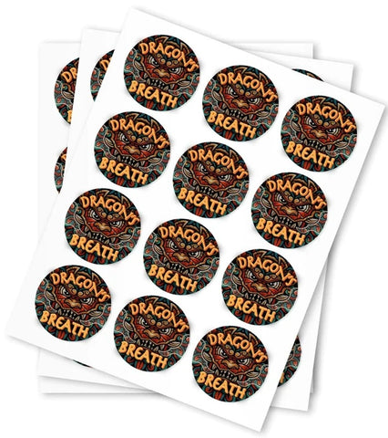 Dragons Breath Strain Stickers - DC Packaging Custom Cannabis Packaging