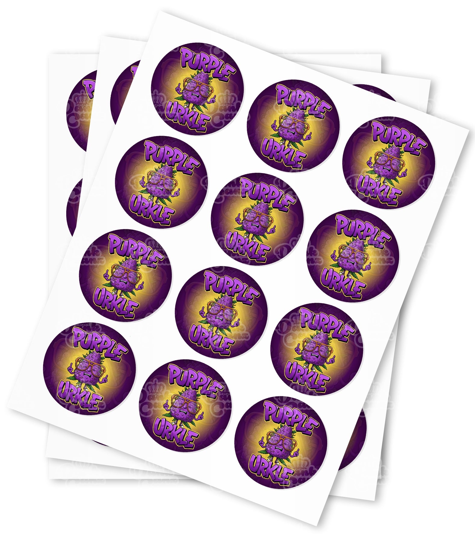 Purple Urkle Strain Stickers - DC Packaging Custom Cannabis Packaging