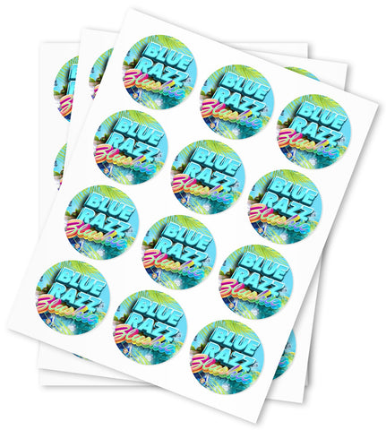 Blue Razz Zlushie Strain Stickers