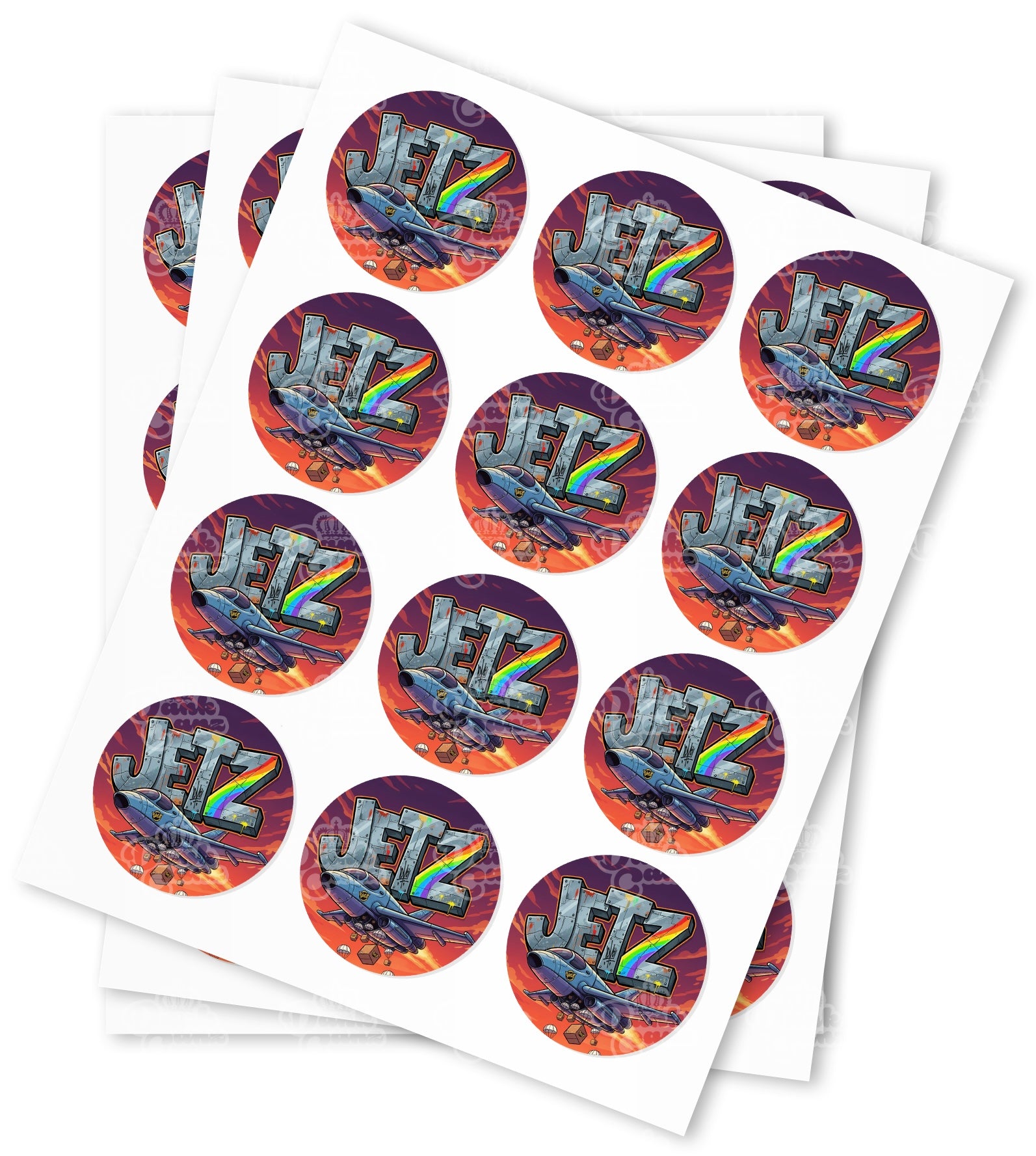 Jetz Strain Stickers - DC Packaging Custom Cannabis Packaging