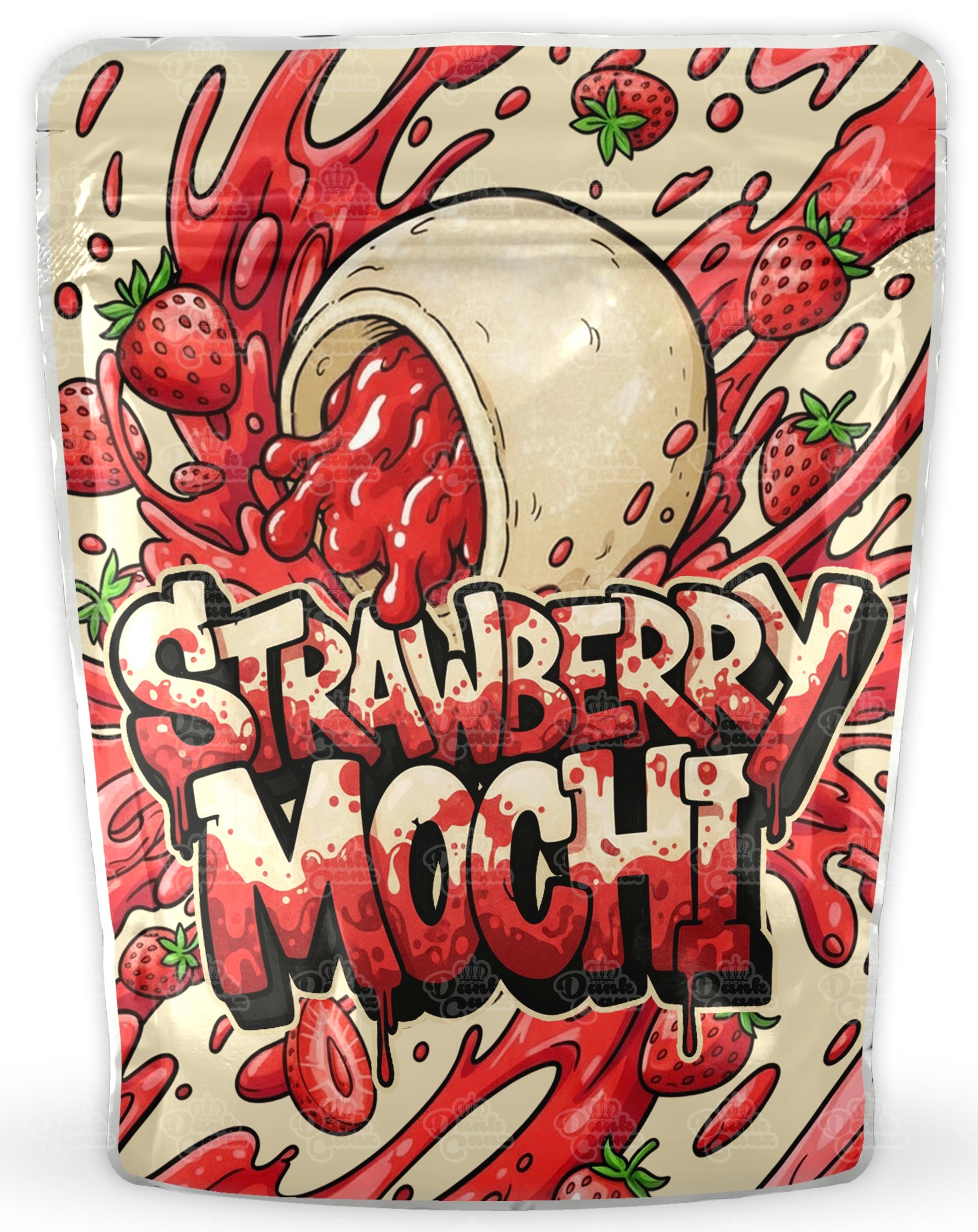 Strawberry Mochi Mylar Bags - DC Packaging Custom Cannabis Packaging