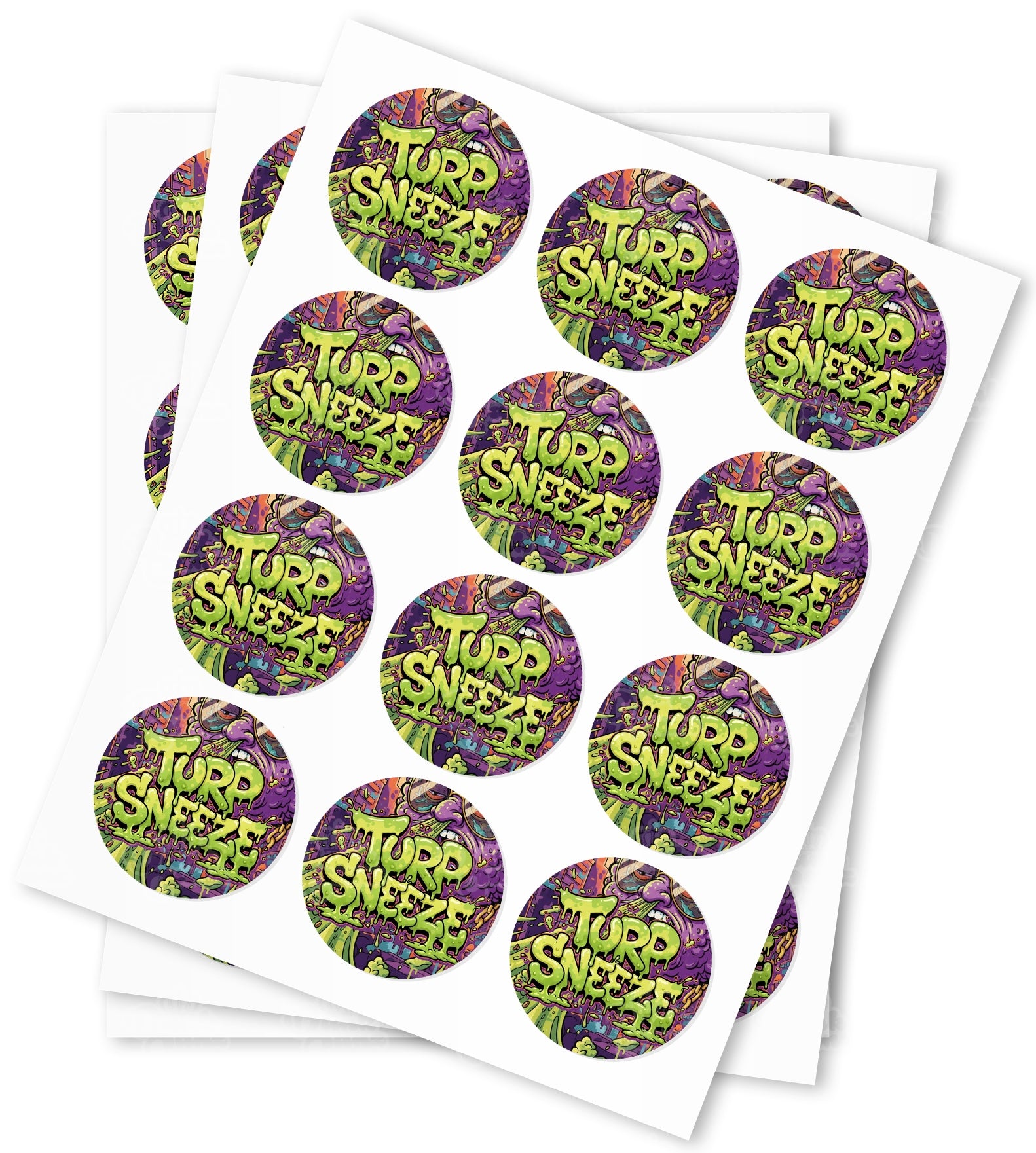 Turp Sneeze Strain Stickers - DC Packaging Custom Cannabis Packaging