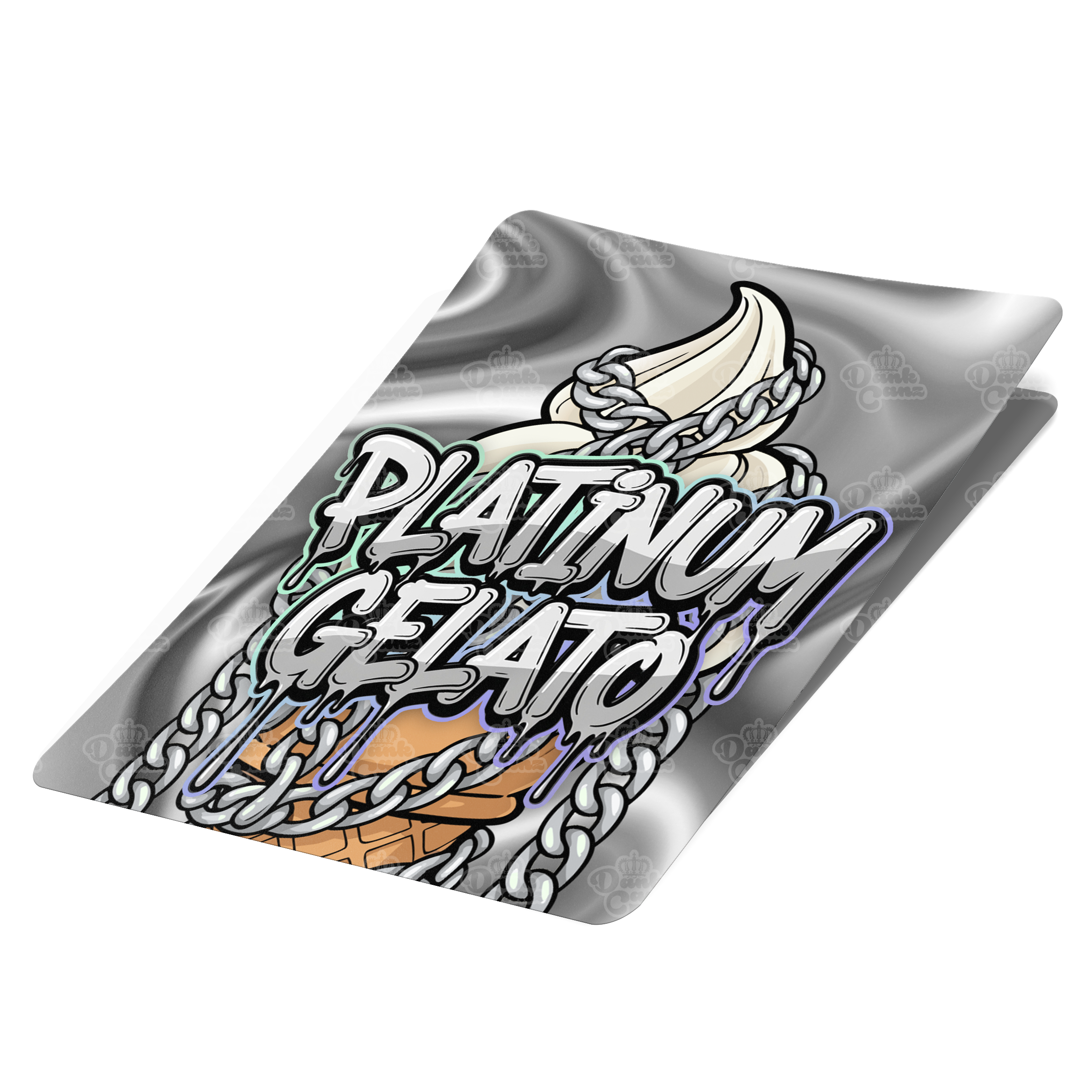 Platinum Gelato Mylar Bag Labels - Labels only - DC Packaging Custom Cannabis Packaging