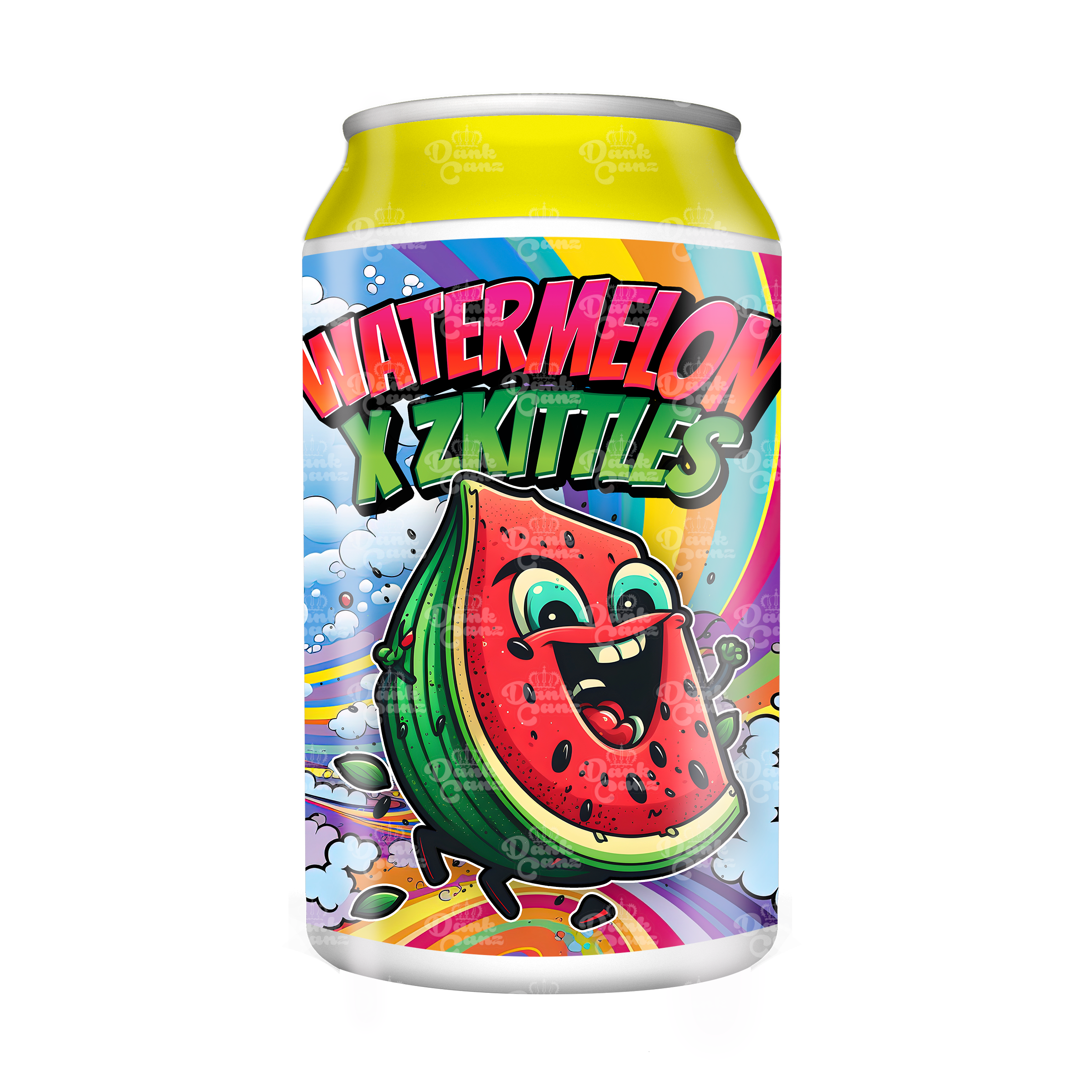 Watermelon Zkittlez 3.5g Plastic Soda Cans - DC Packaging Custom Cannabis Packaging