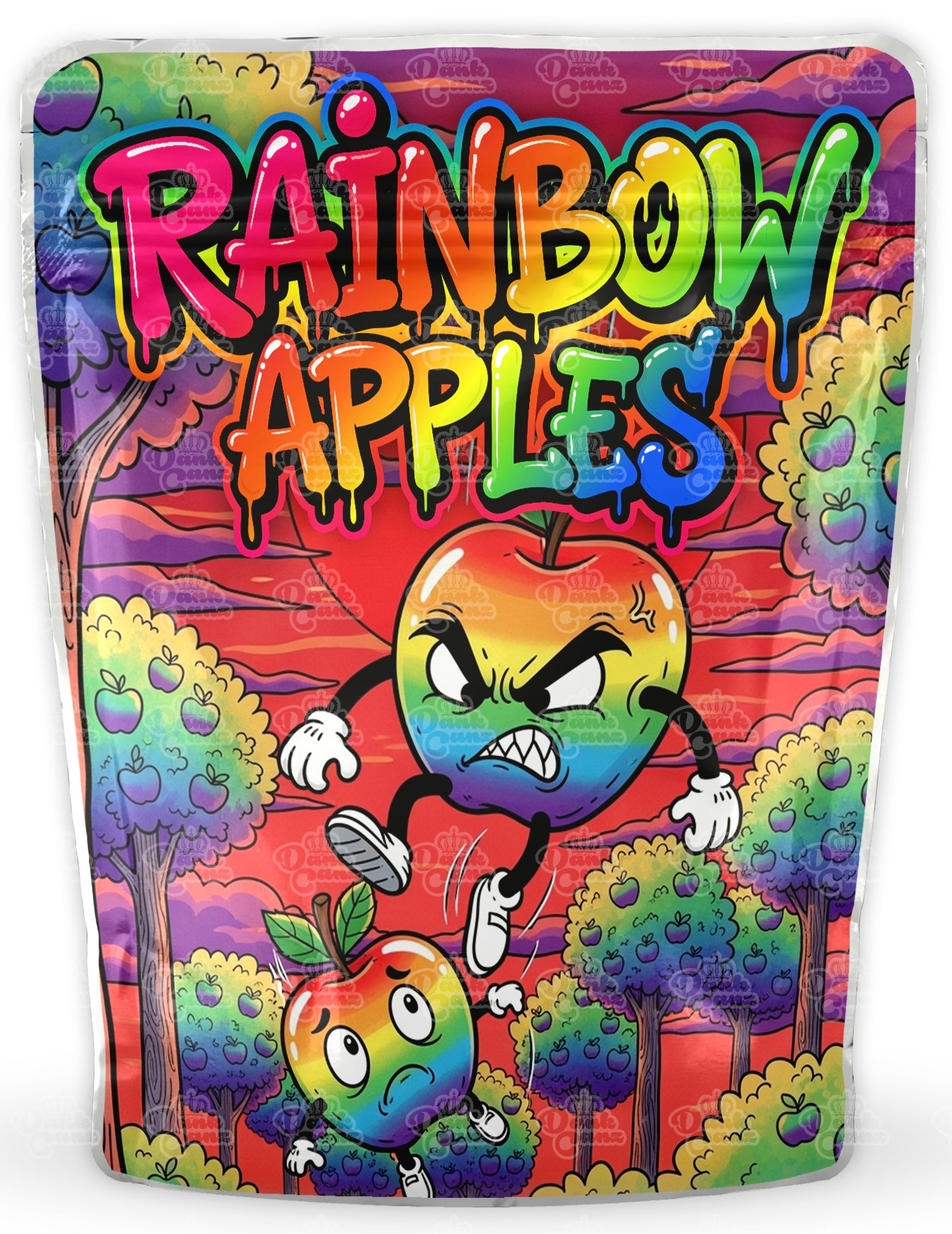 Rainbow Apples Mylar Bags - DC Packaging Custom Cannabis Packaging