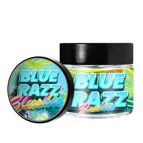 Blue Razz Zlushie 3.5g/60ml Glass Jars - Pre Labelled - Empty