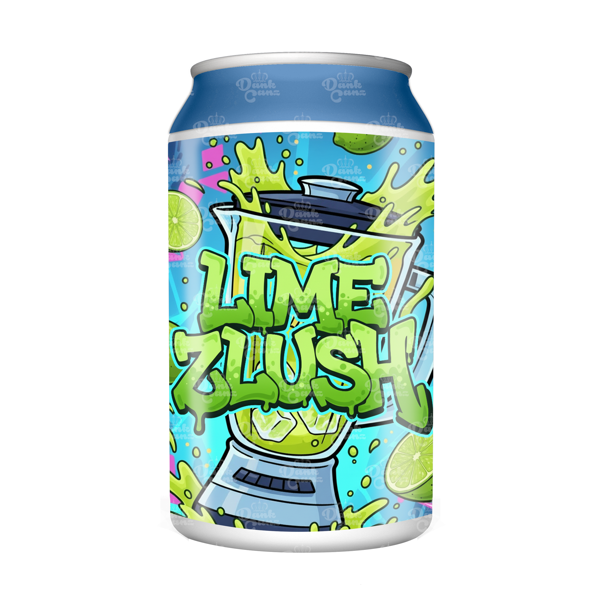 Lime Zlush 3.5g Plastic Soda Cans - DC Packaging Custom Cannabis Packaging