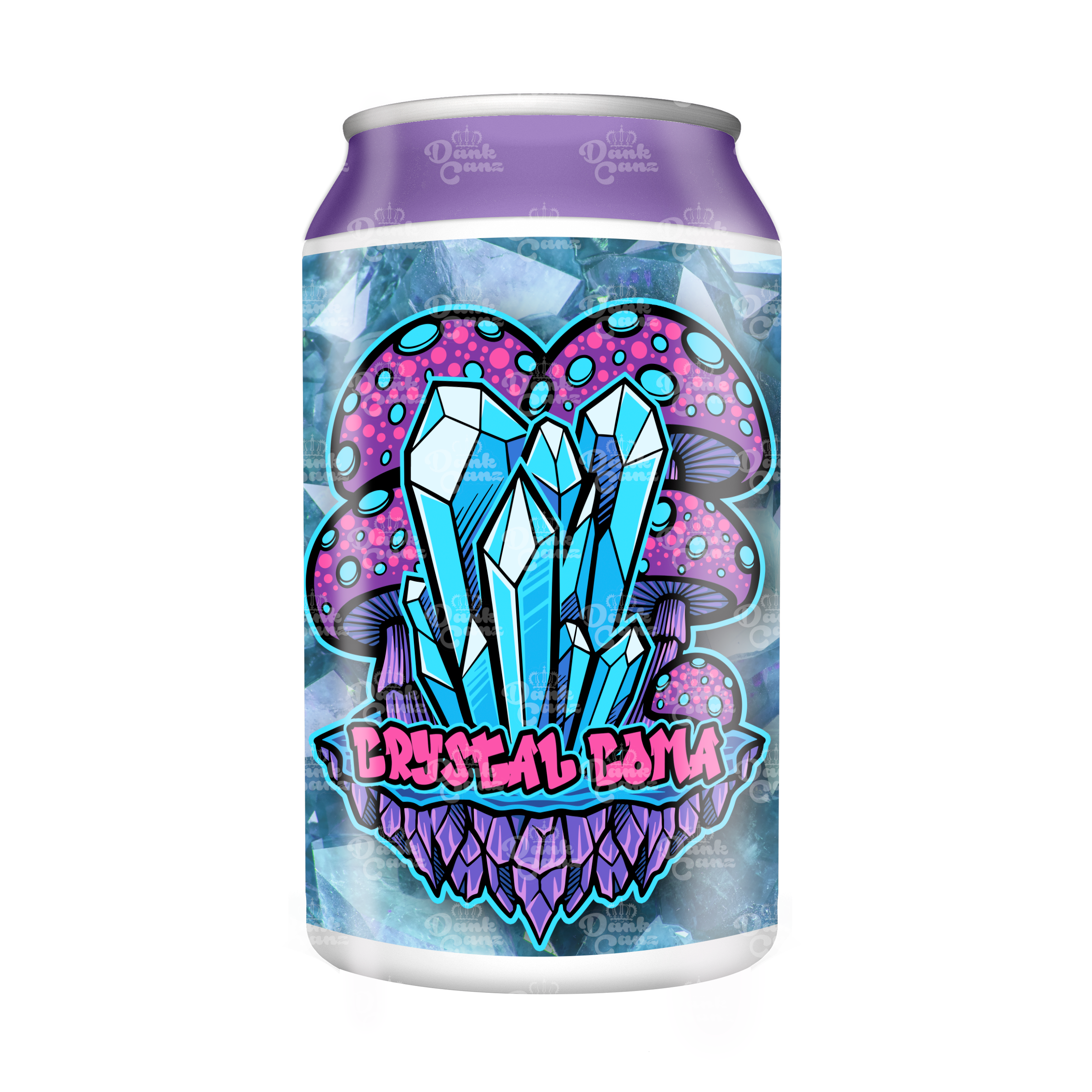 Crystal Coma 3.5g Plastic Soda Cans - DC Packaging Custom Cannabis Packaging