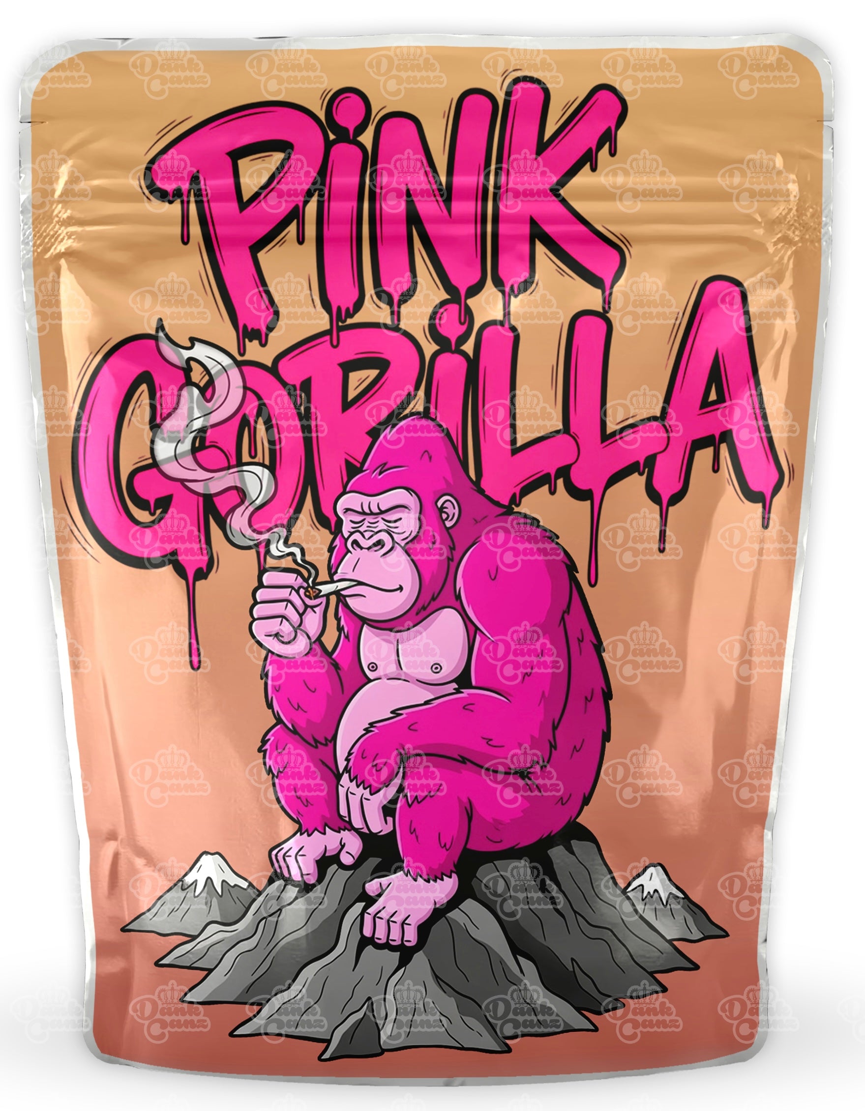 Pink Gorilla Mylar Bags - DC Packaging Custom Cannabis Packaging