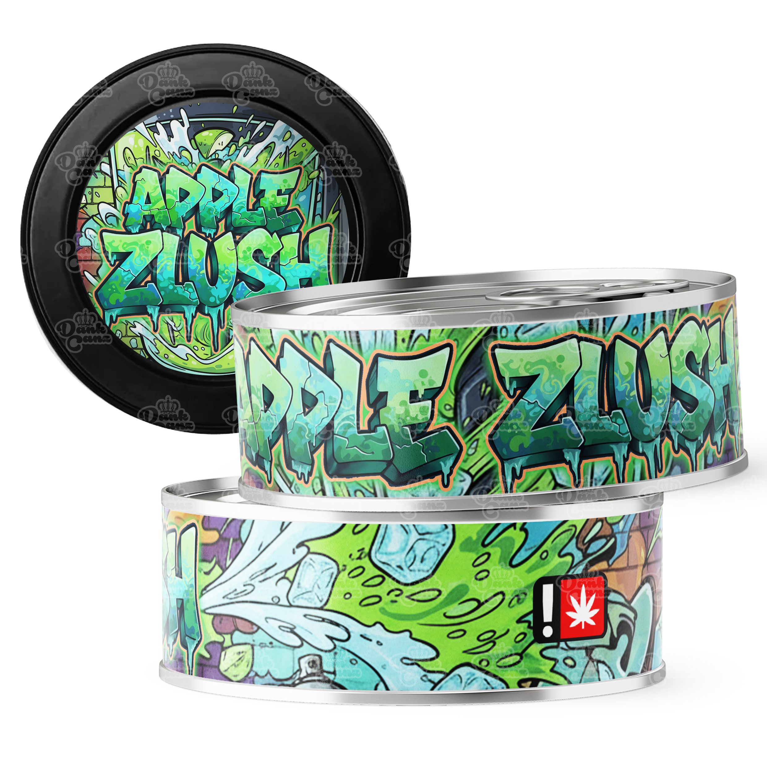 Apple Zlush 3.5g Self Seal Tins - DC Packaging Custom Cannabis Packaging