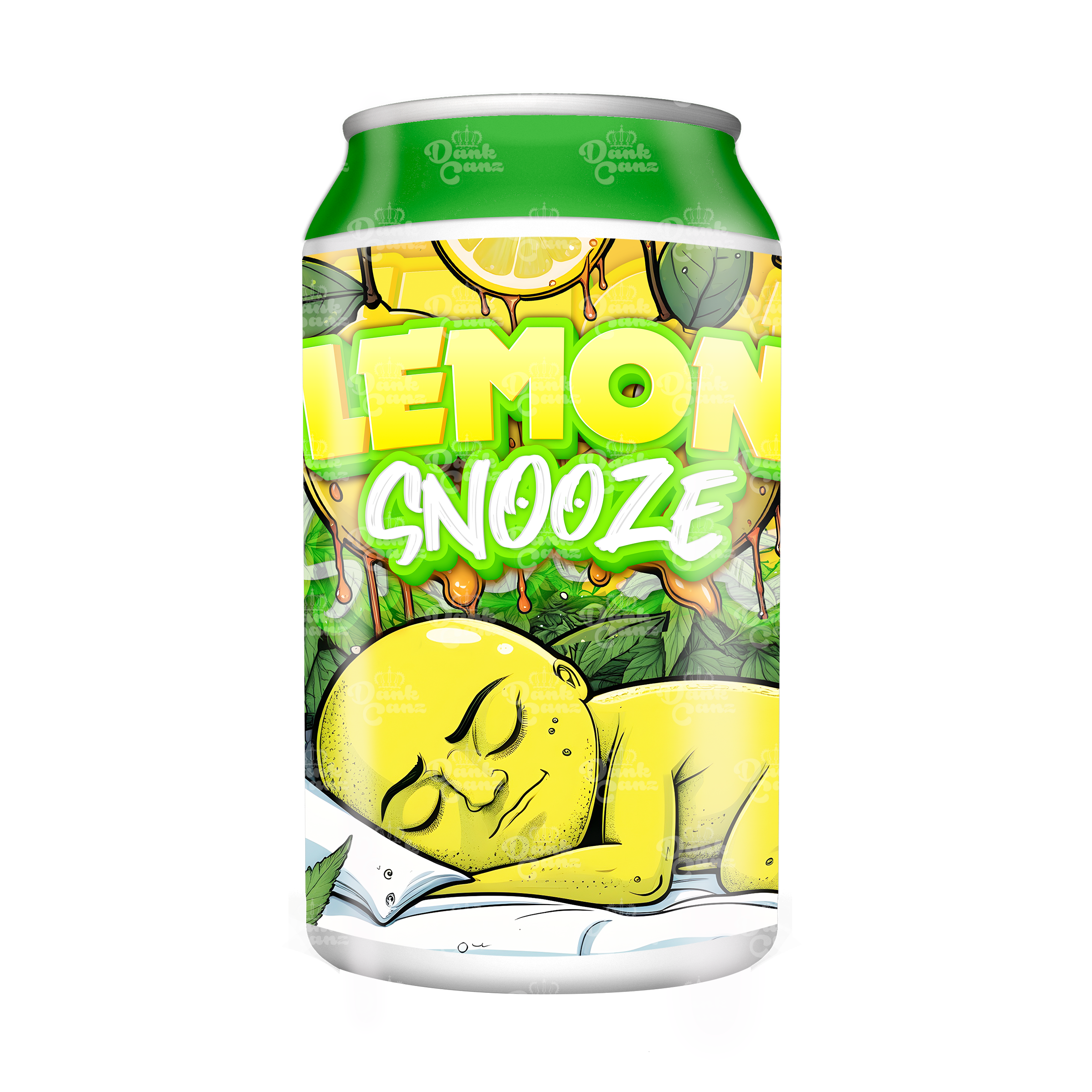 Lemon Snooze 3.5g Plastic Soda Cans - DC Packaging Custom Cannabis Packaging