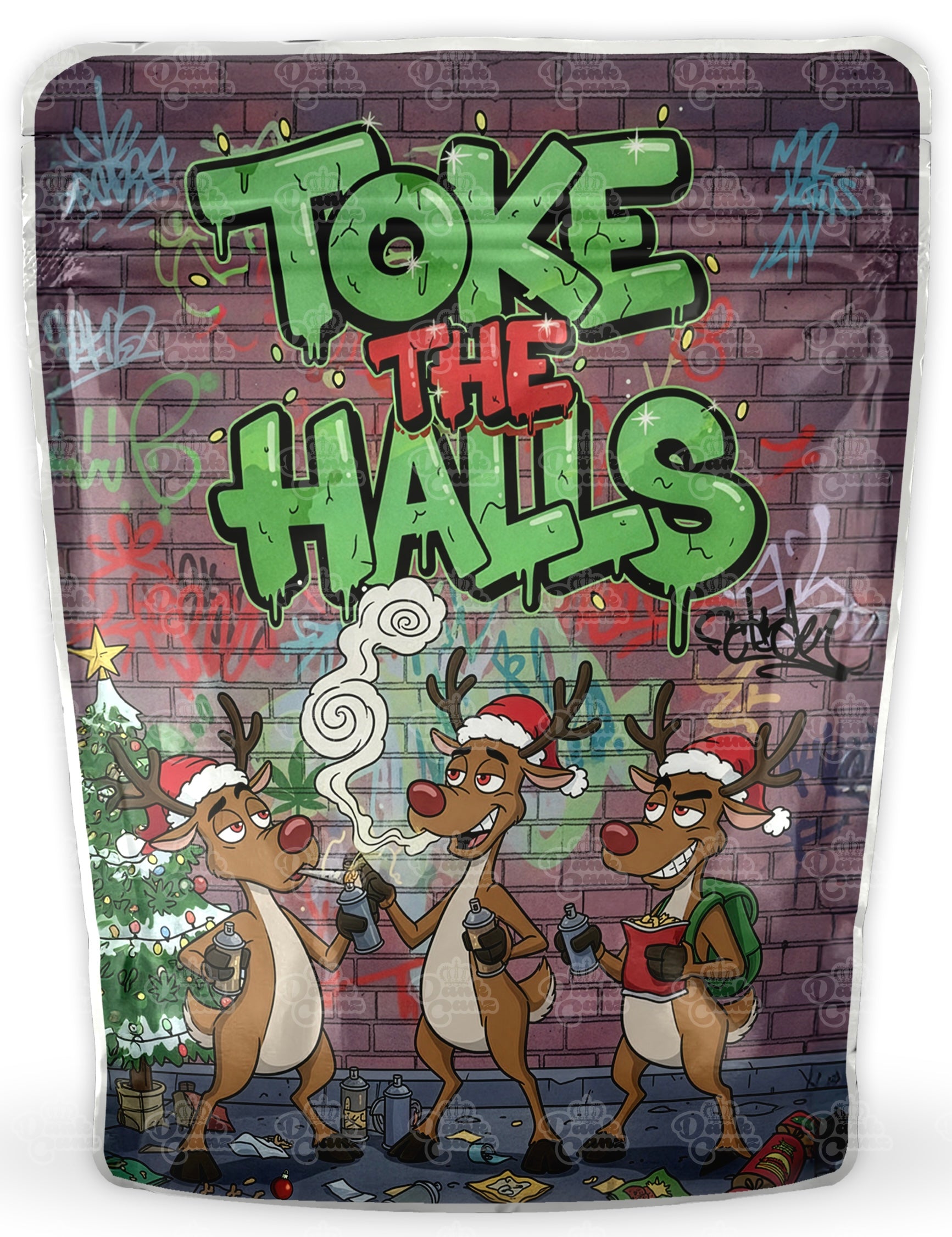 Christmas Mylar Bags - DC Packaging Custom Cannabis Packaging