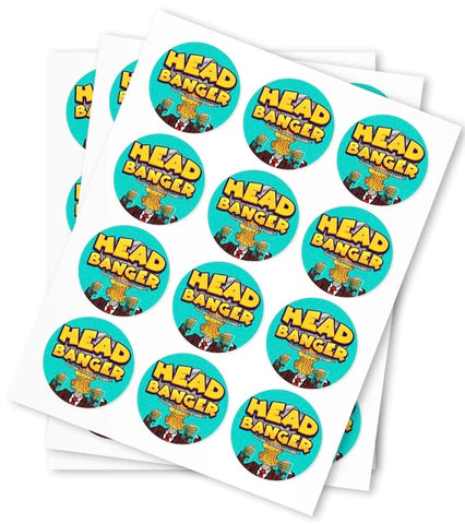 Head Banger Stickers - DC Packaging Custom Cannabis Packaging