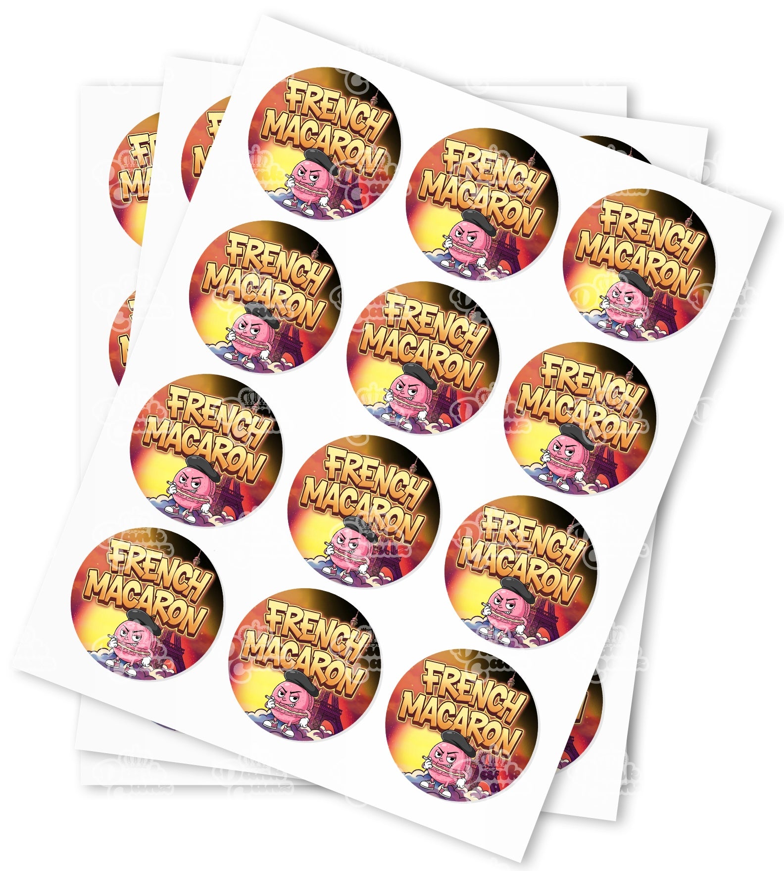 French Macaron Strain Stickers - DC Packaging Custom Cannabis Packaging
