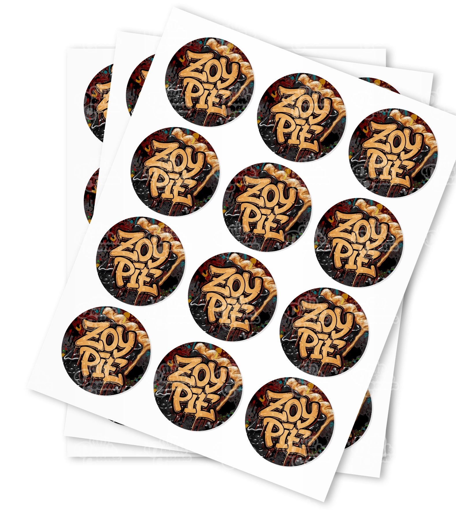 Zoy Pie Strain Stickers - DC Packaging Custom Cannabis Packaging
