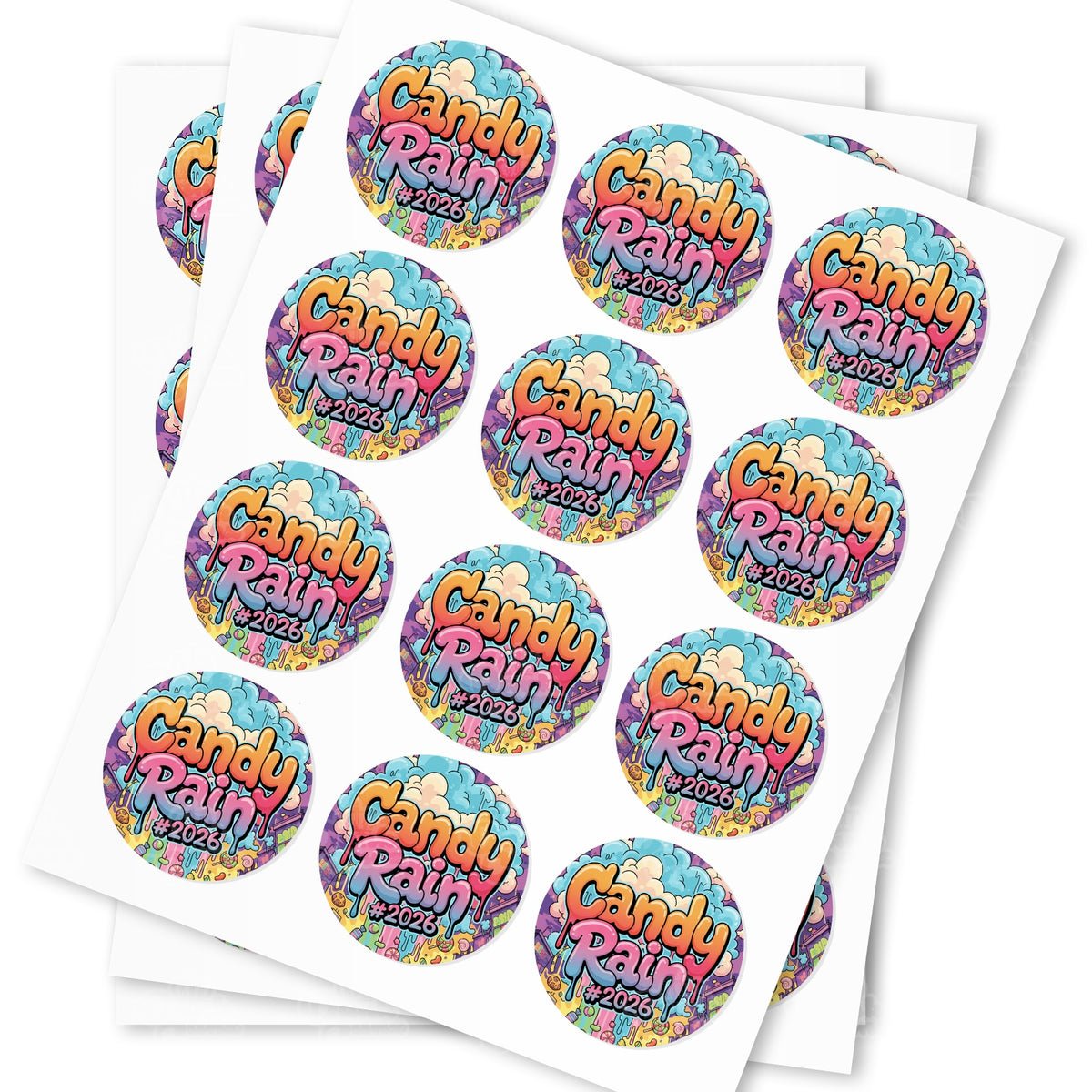 Candy Rain 2026 Strain Stickers | Strain Labels