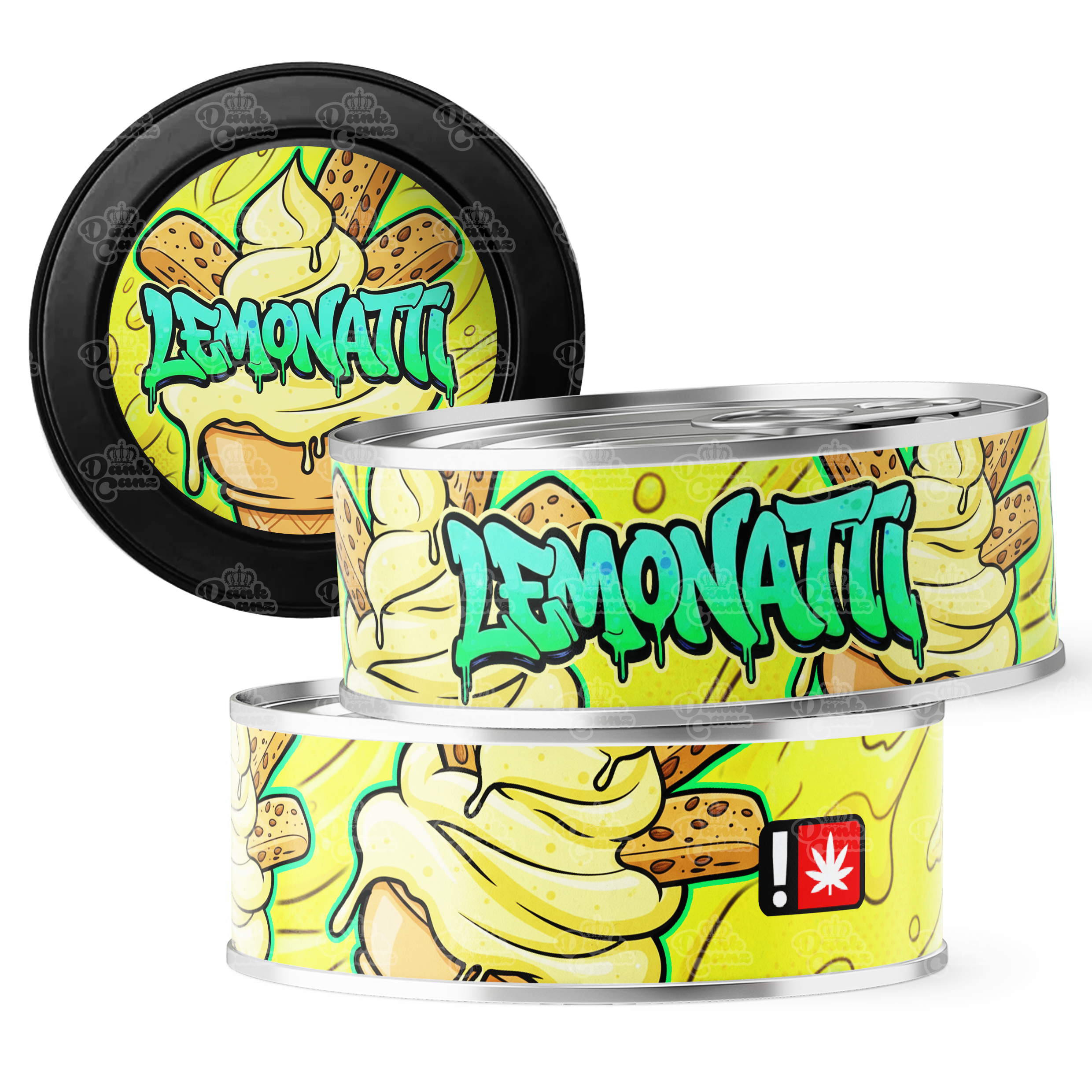 Lemonatti 3.5g Self Seal Tins - DC Packaging Custom Cannabis Packaging