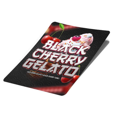Black Cherry Gelato Mylar Bag Labels - Labels only
