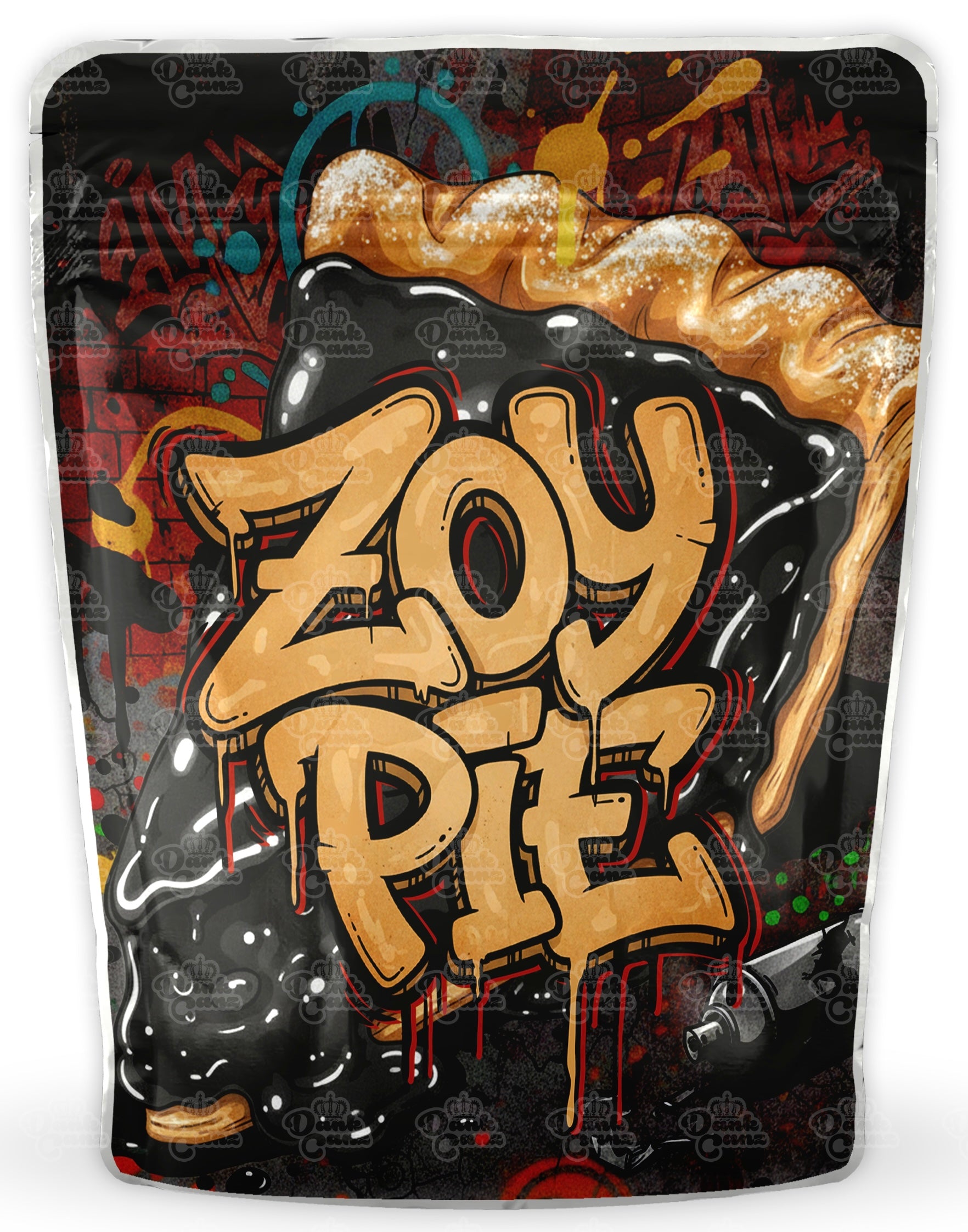 Zoy Pie Mylar Bags - DC Packaging Custom Cannabis Packaging