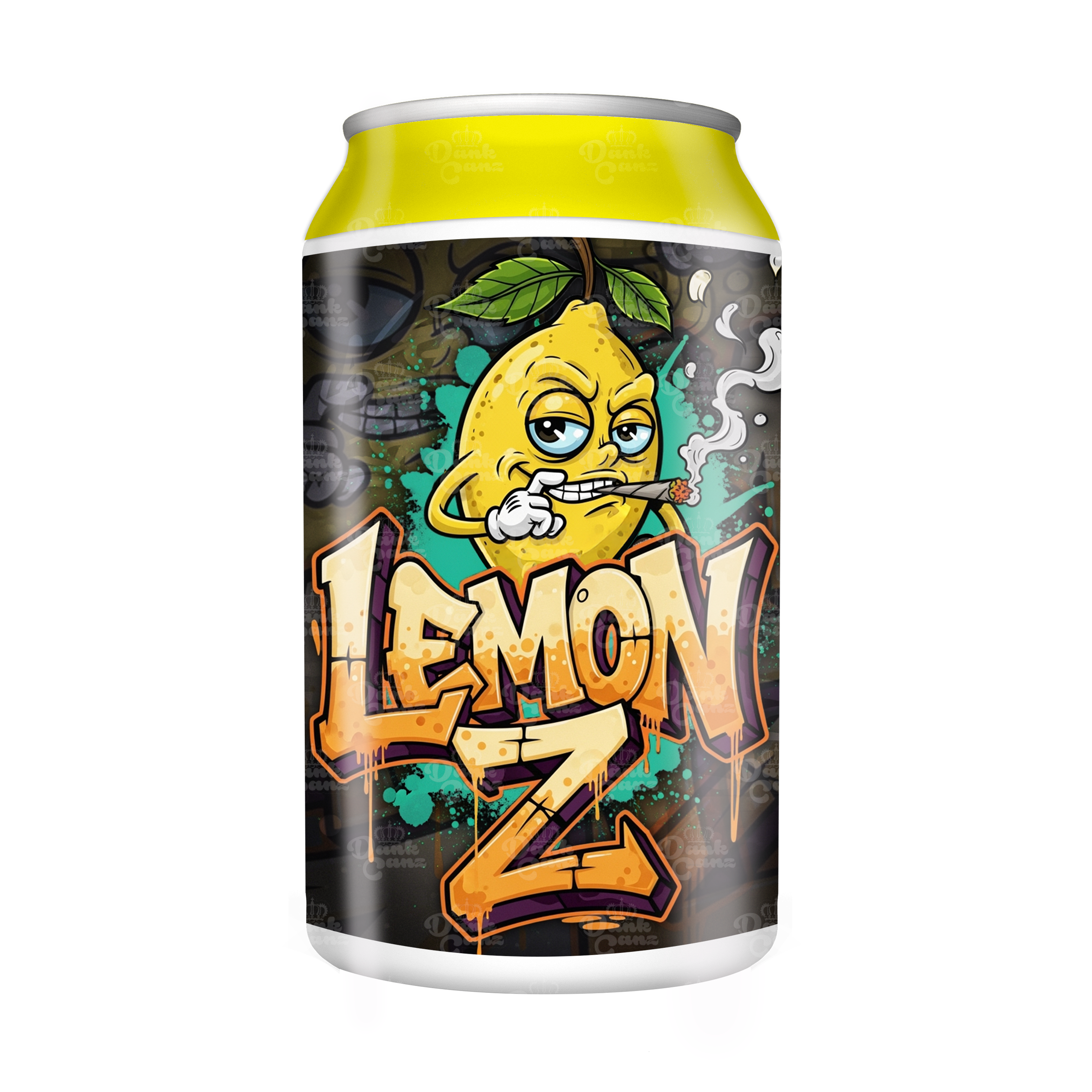 Lemon Z 3.5g Plastic Soda Cans - DC Packaging Custom Cannabis Packaging