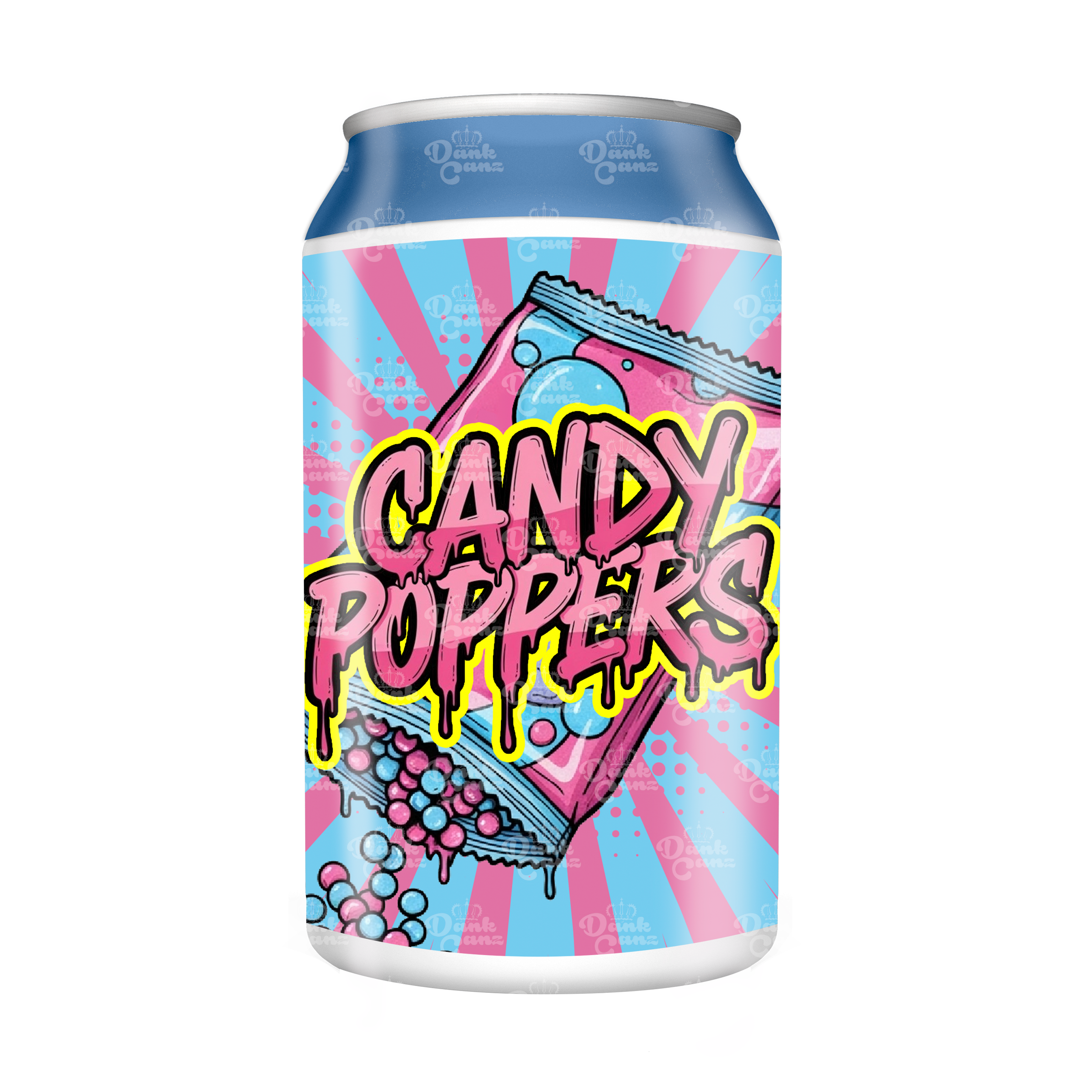 Candy Poppers 3.5g Plastic Soda Cans - DC Packaging Custom Cannabis Packaging