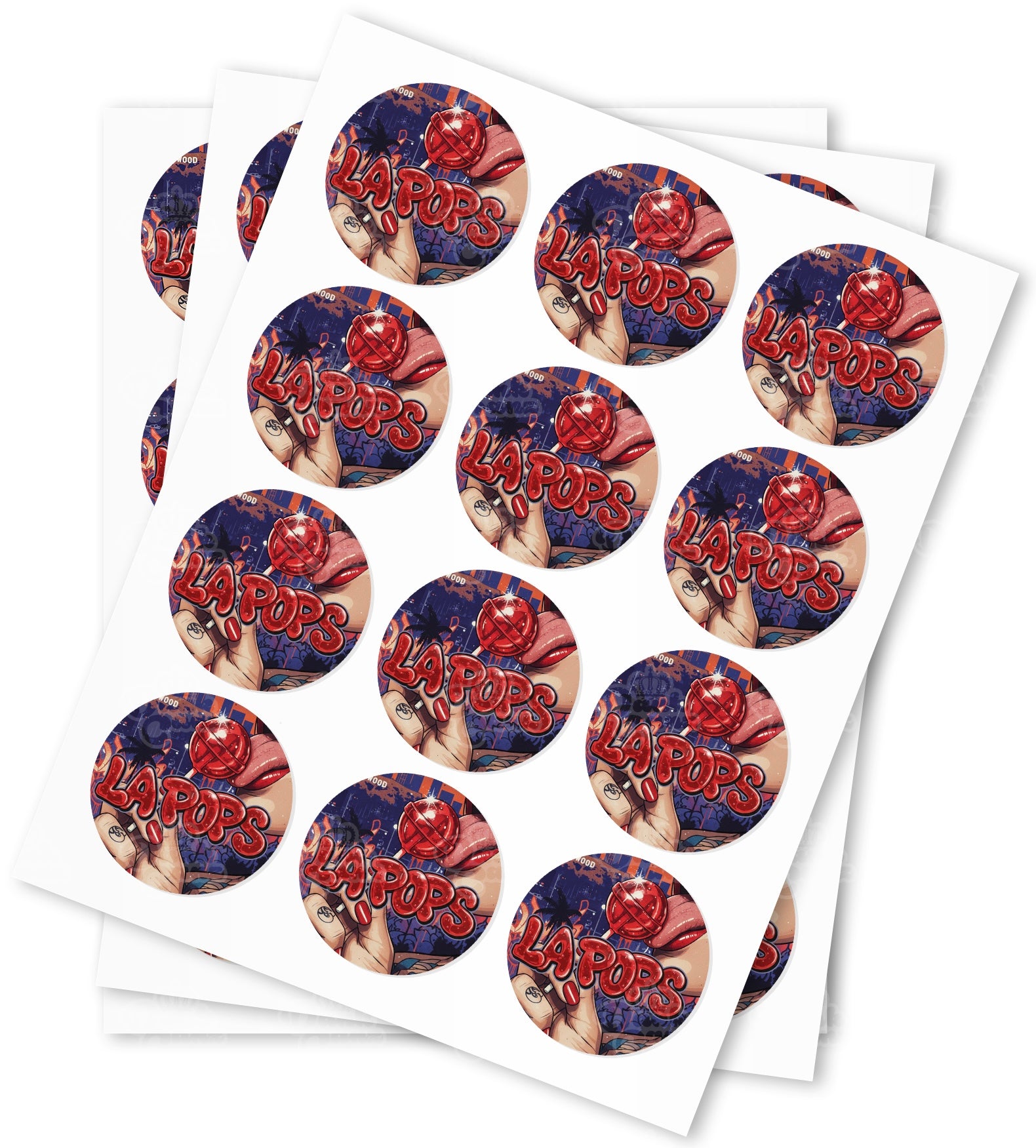 LA Pops Strain Stickers - DC Packaging Custom Cannabis Packaging