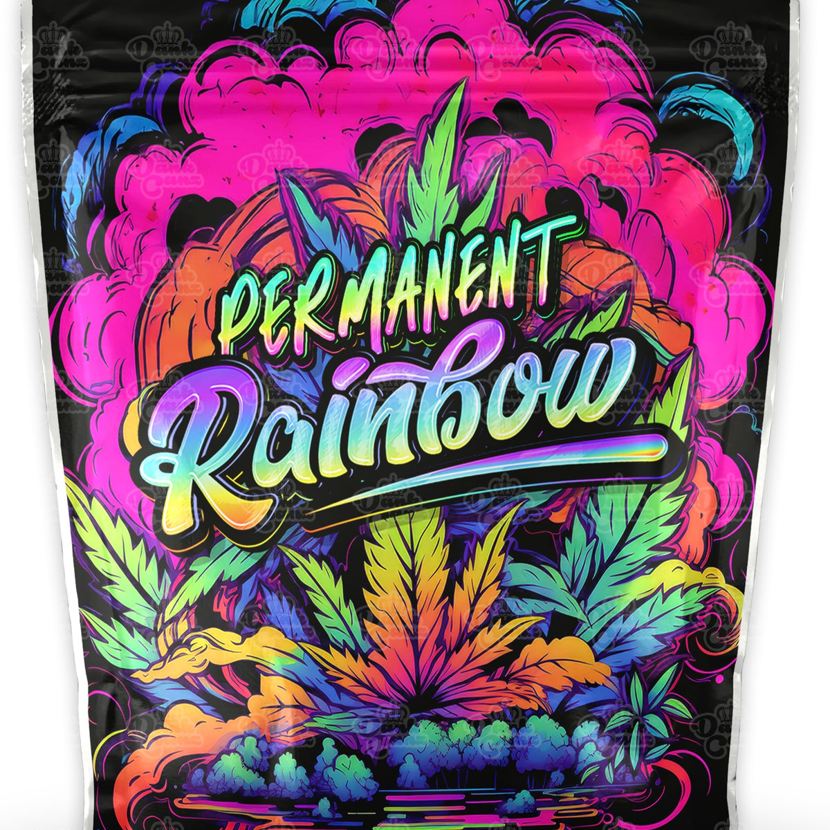 Permanent Rainbow Mylar Bags | cali packz | Empty Packaging Size