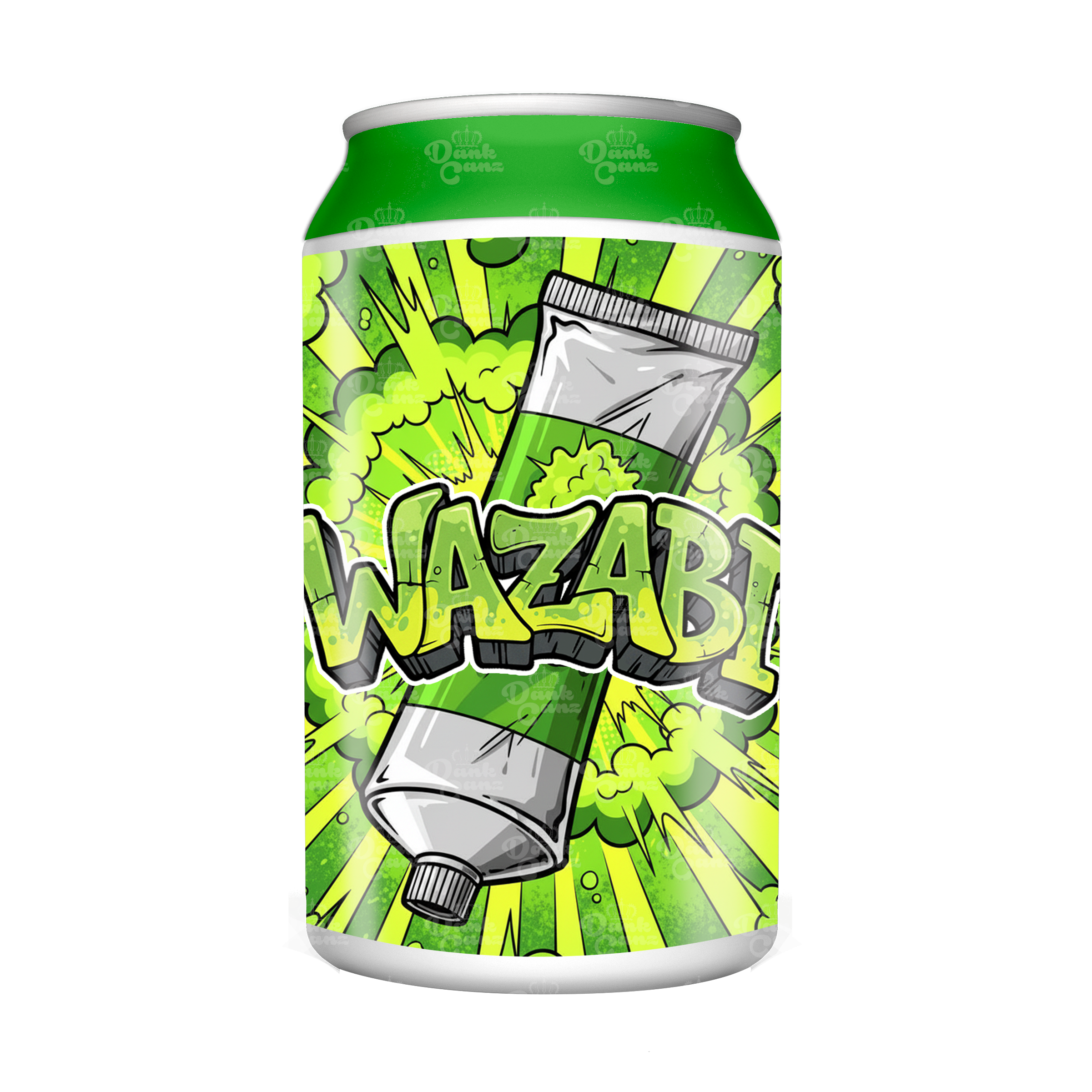 Wazabi 3.5g Plastic Soda Cans - DC Packaging Custom Cannabis Packaging
