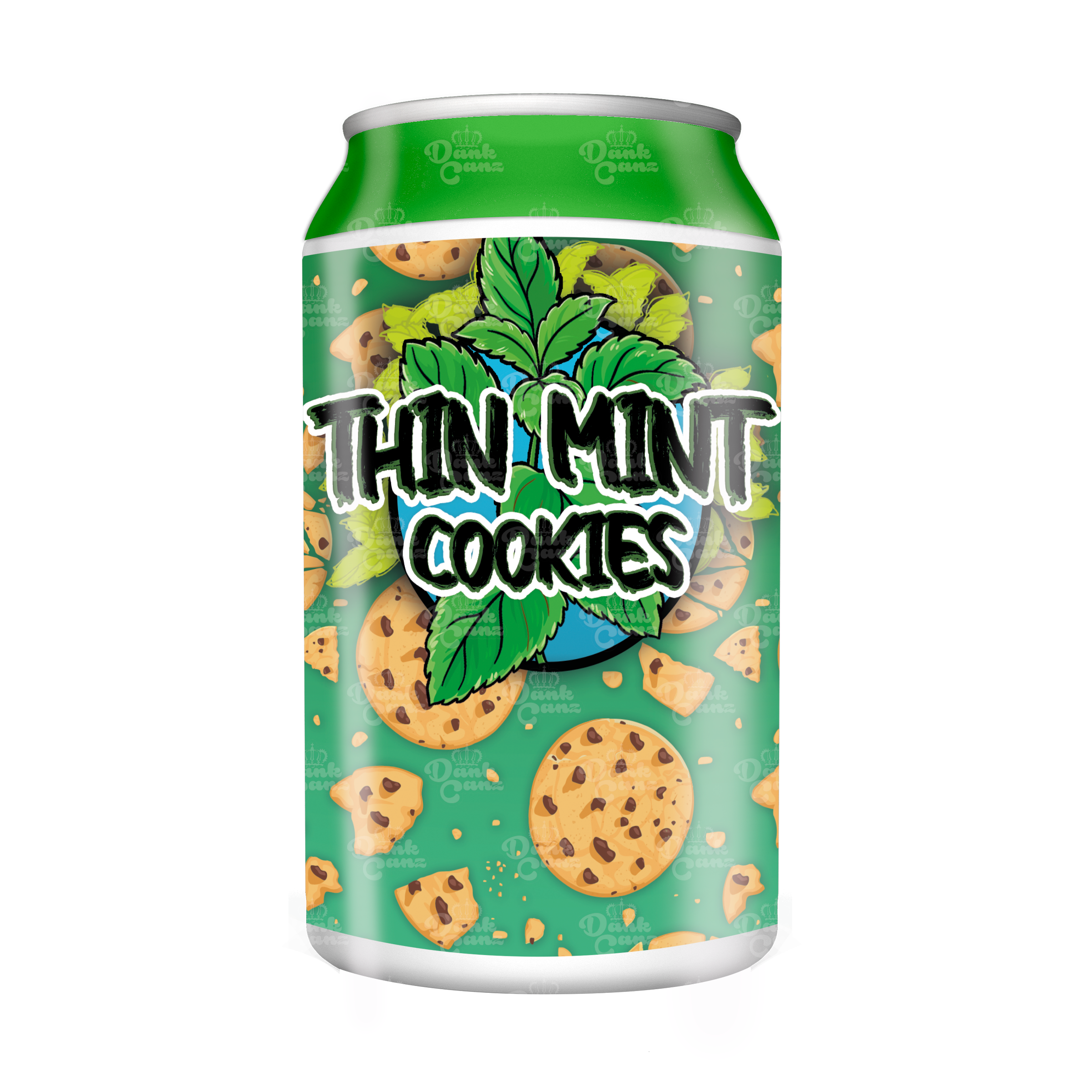 Thin Mint Cookies 3.5g Plastic Soda Cans - DC Packaging Custom Cannabis Packaging