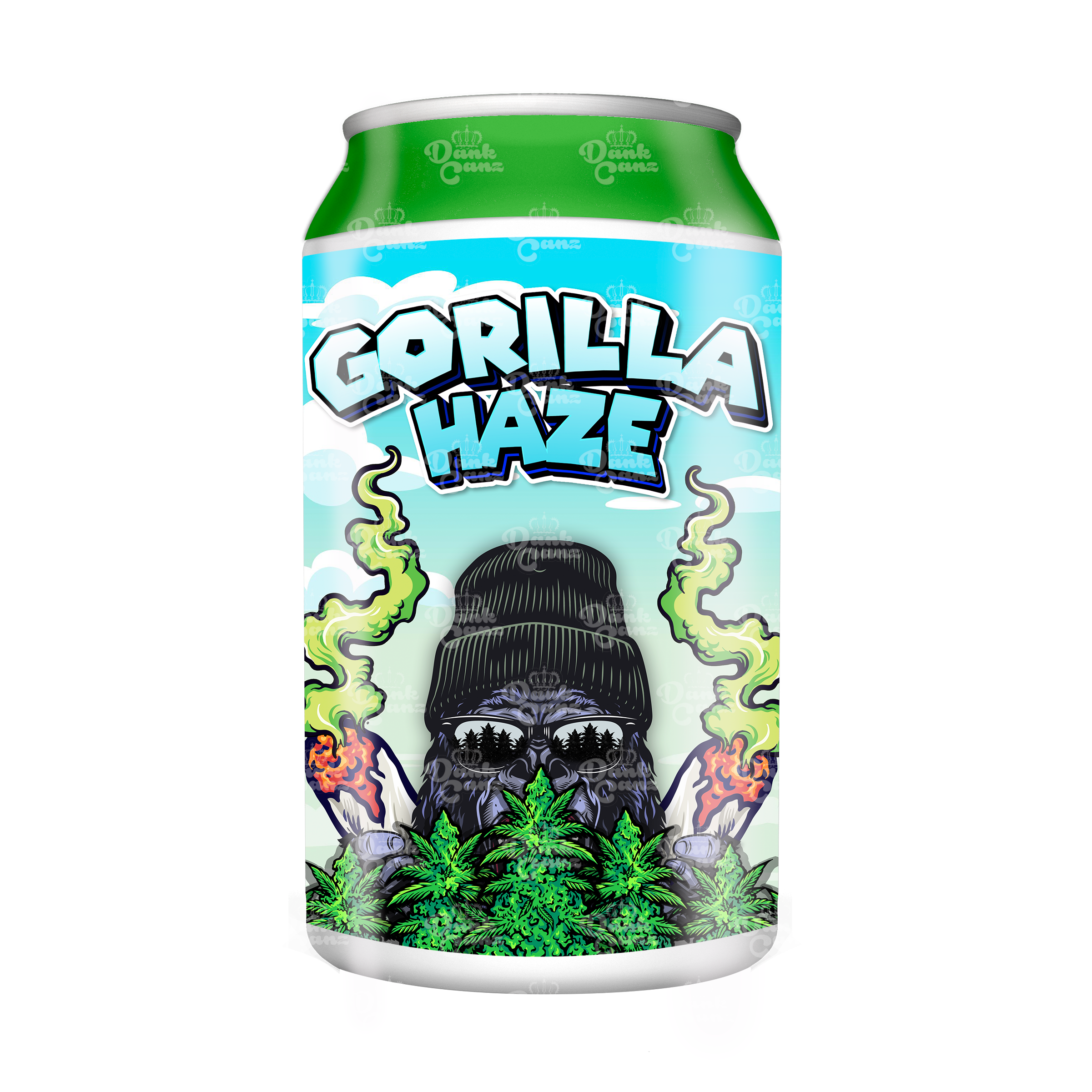 Gorilla Haze 3.5g Plastic Soda Cans - DC Packaging Custom Cannabis Packaging