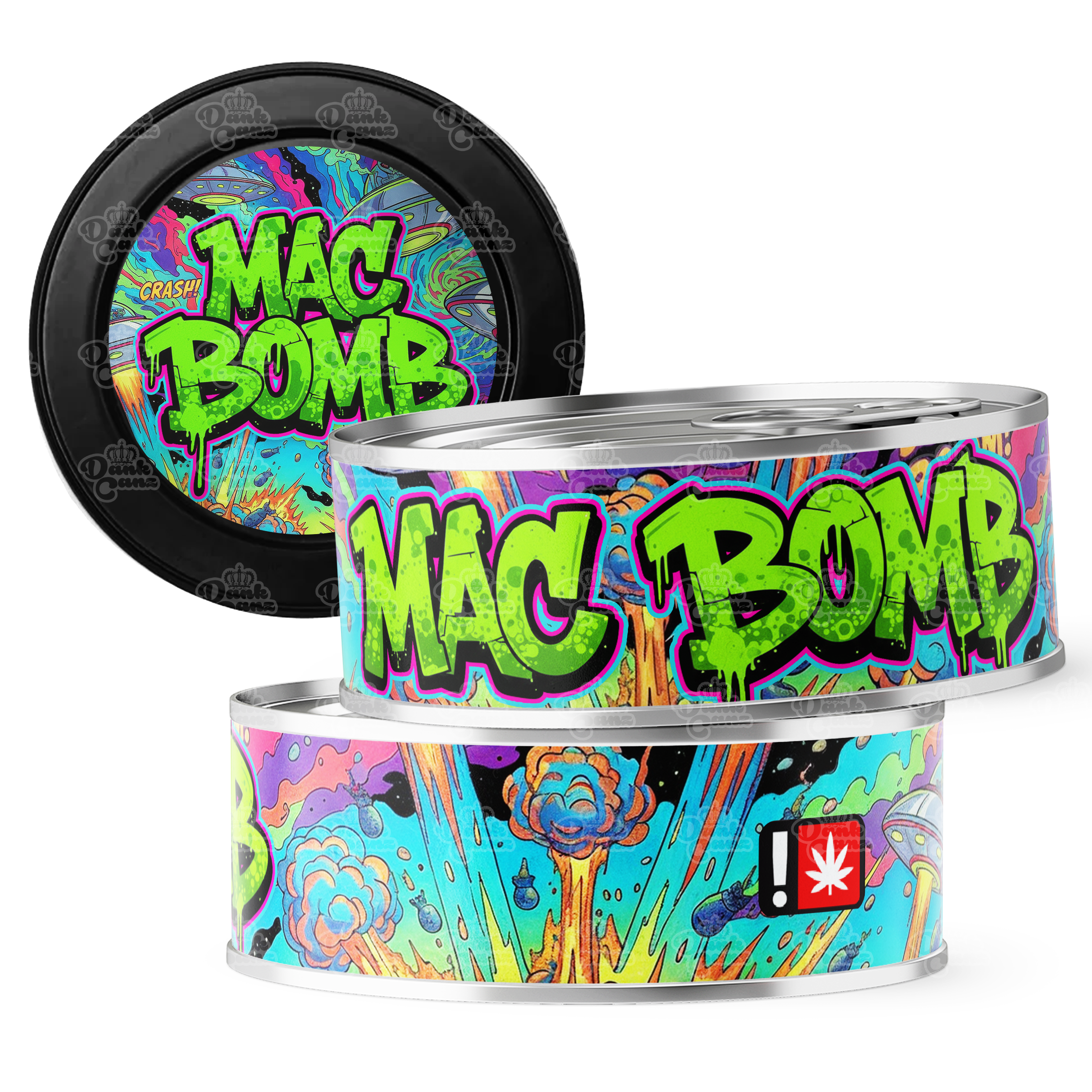 Mac Bomb 3.5g Self Seal Tins - DC Packaging Custom Cannabis Packaging