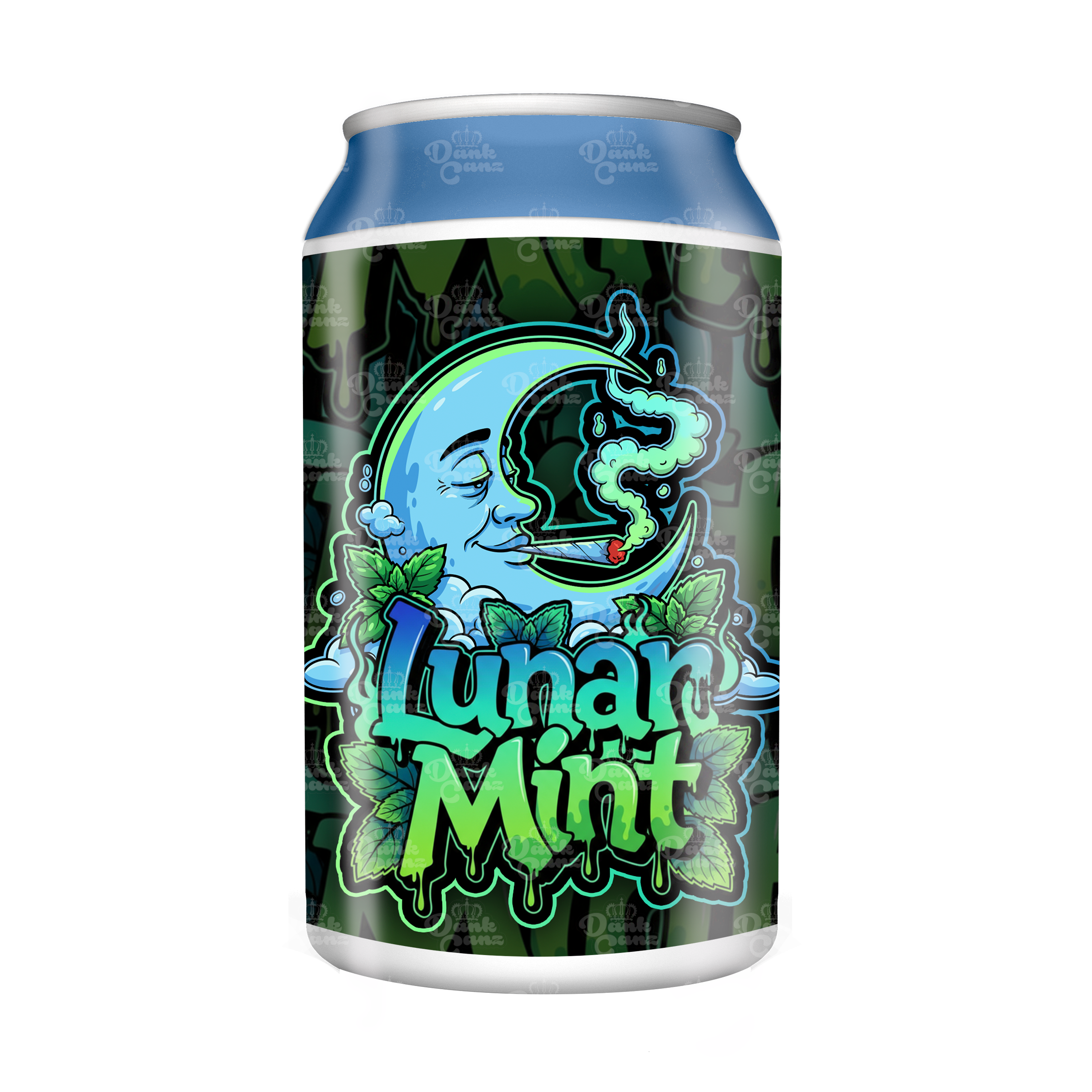 Lunar Mint 3.5g Plastic Soda Cans - DC Packaging Custom Cannabis Packaging