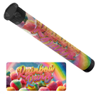 Rainbow Runtz Pre Roll Tubes - Labelled - DC Packaging Custom Cannabis Packaging