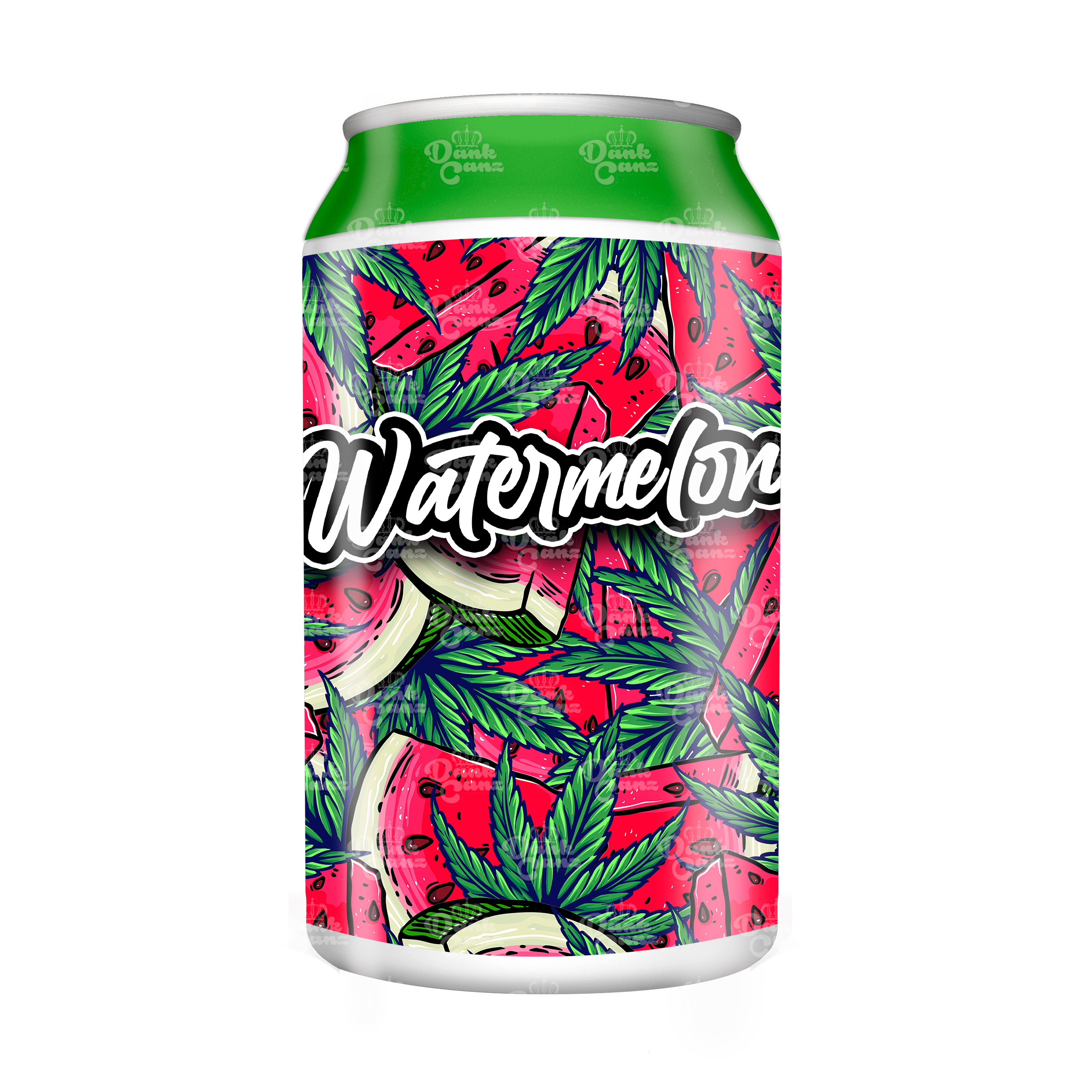 Watermelon 3.5g Plastic Soda Cans - DC Packaging Custom Cannabis Packaging