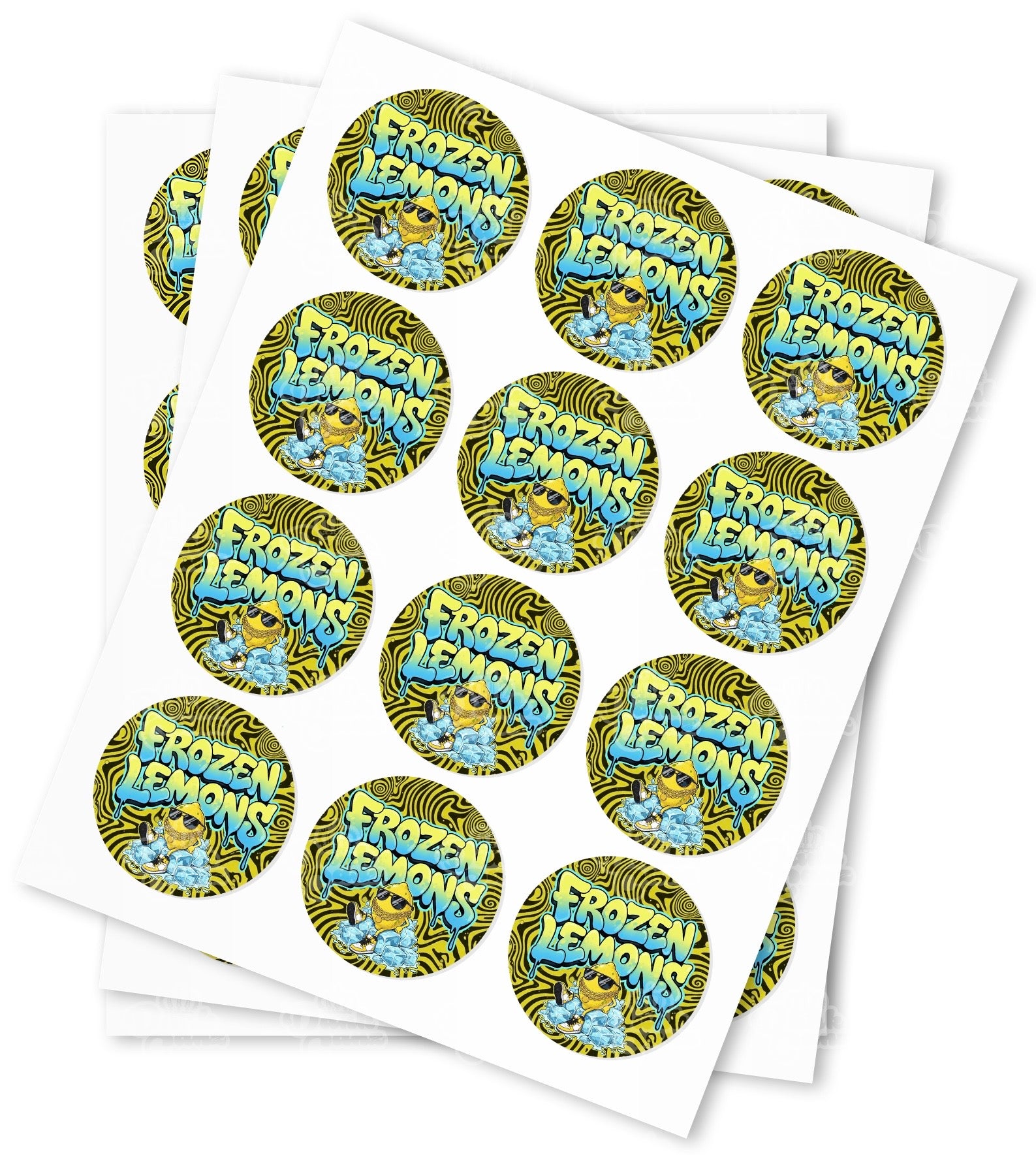 Frozen Lemons Strain Stickers - DC Packaging Custom Cannabis Packaging