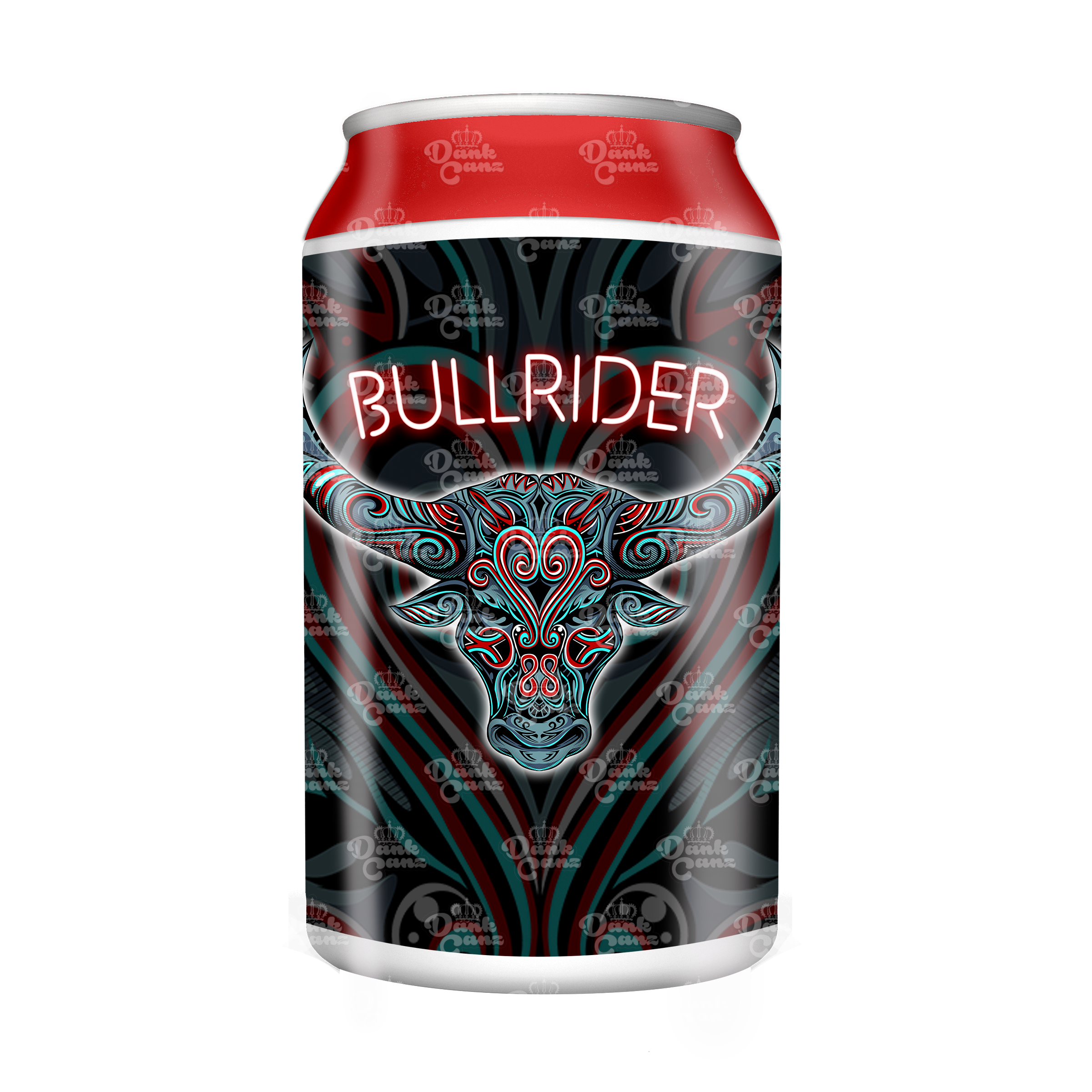 Bullrider 3.5g Plastic Soda Cans - DC Packaging Custom Cannabis Packaging